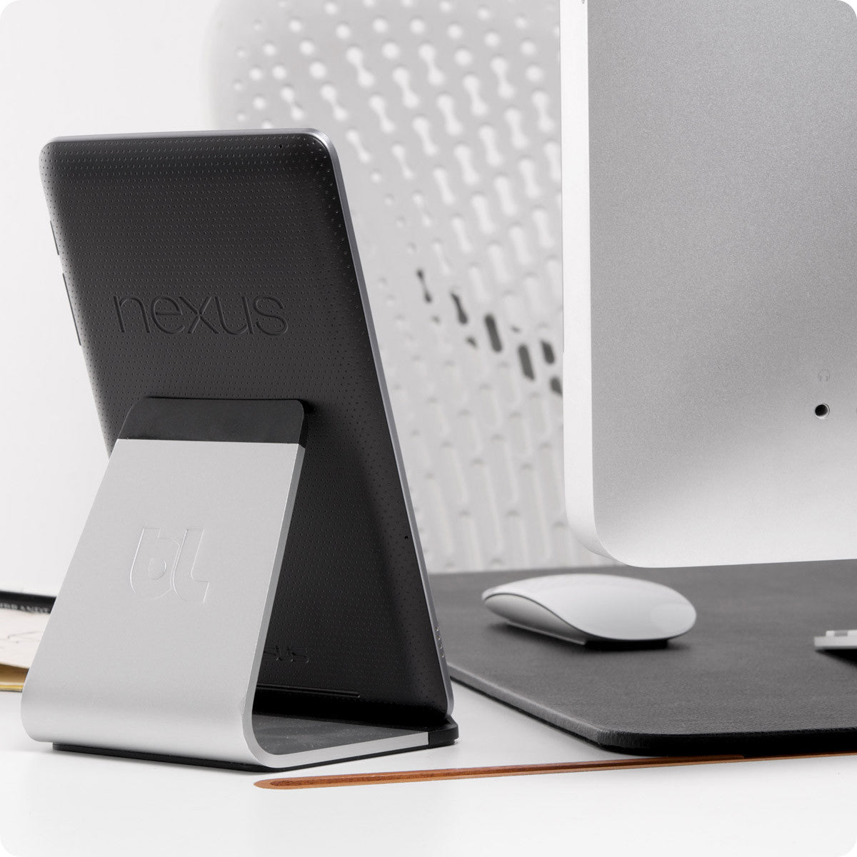 Bluelounge Mika Aluminum Laptop Stand - Adjustable Ergonomic Riser for MacBook, iPad, Notebook - Perfect for Home Office, Workstation & Travel Use