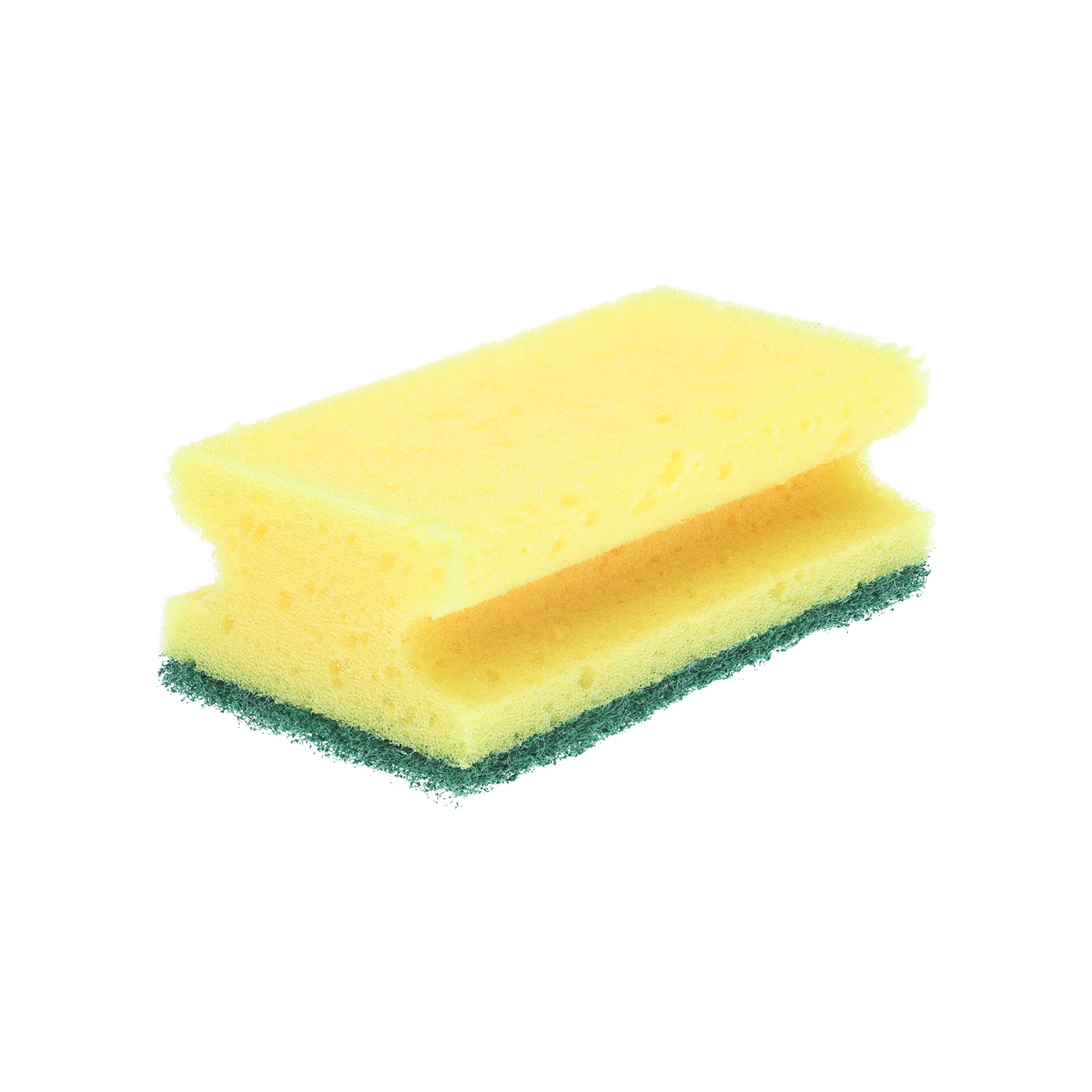Extra Large Scouring Sponges for Deep Cleaning - Heavy Duty Kitchen Sponges with Easy Grip, Pack of 2 - Perfect for Pots, Pans, Dishes & Tough Stains (Durable & Long Lasting)