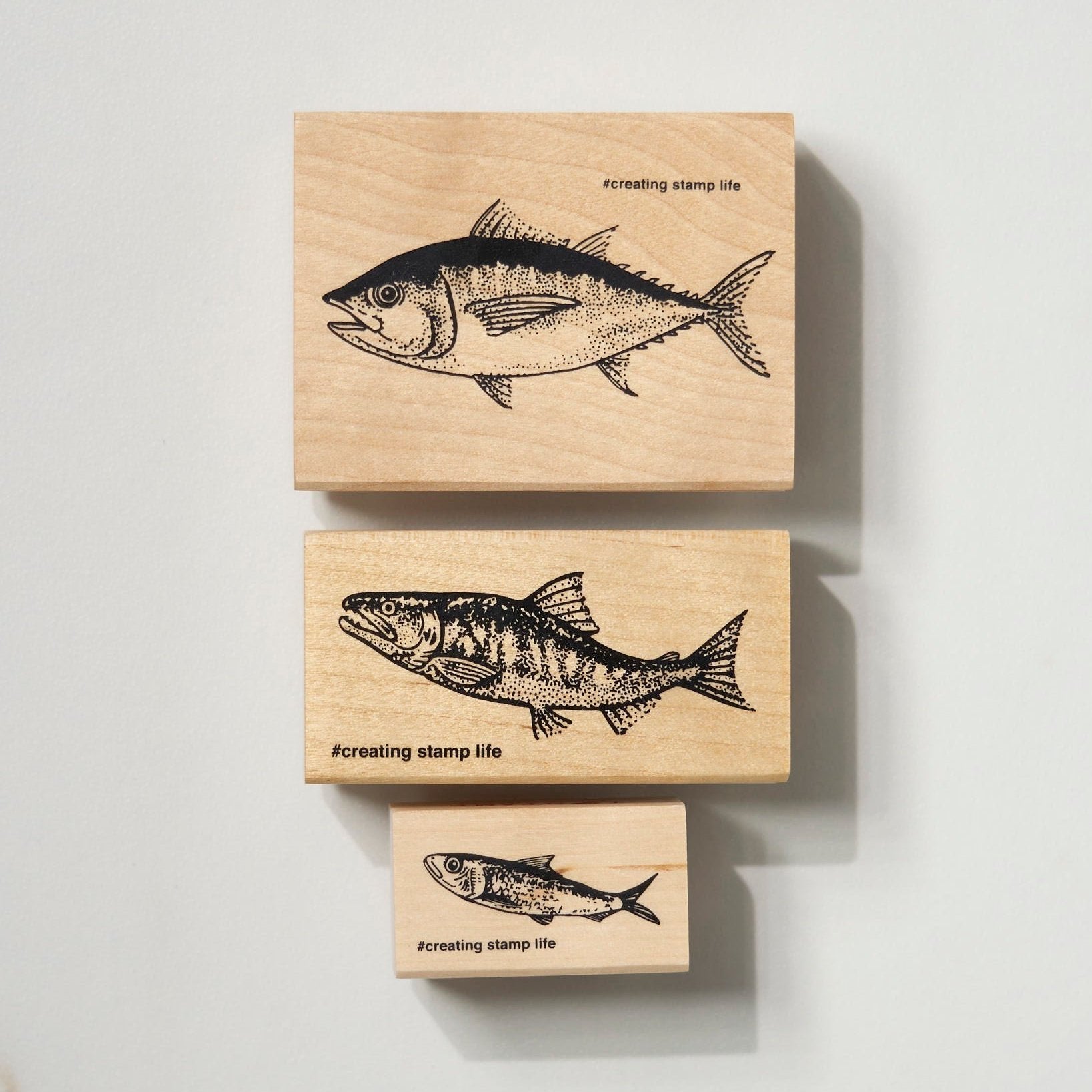 KODOMO NO KAO I Love Stamp Fish Series - Fun Japanese Stamps for Kids' Crafts, Scrapbooking & DIY Projects