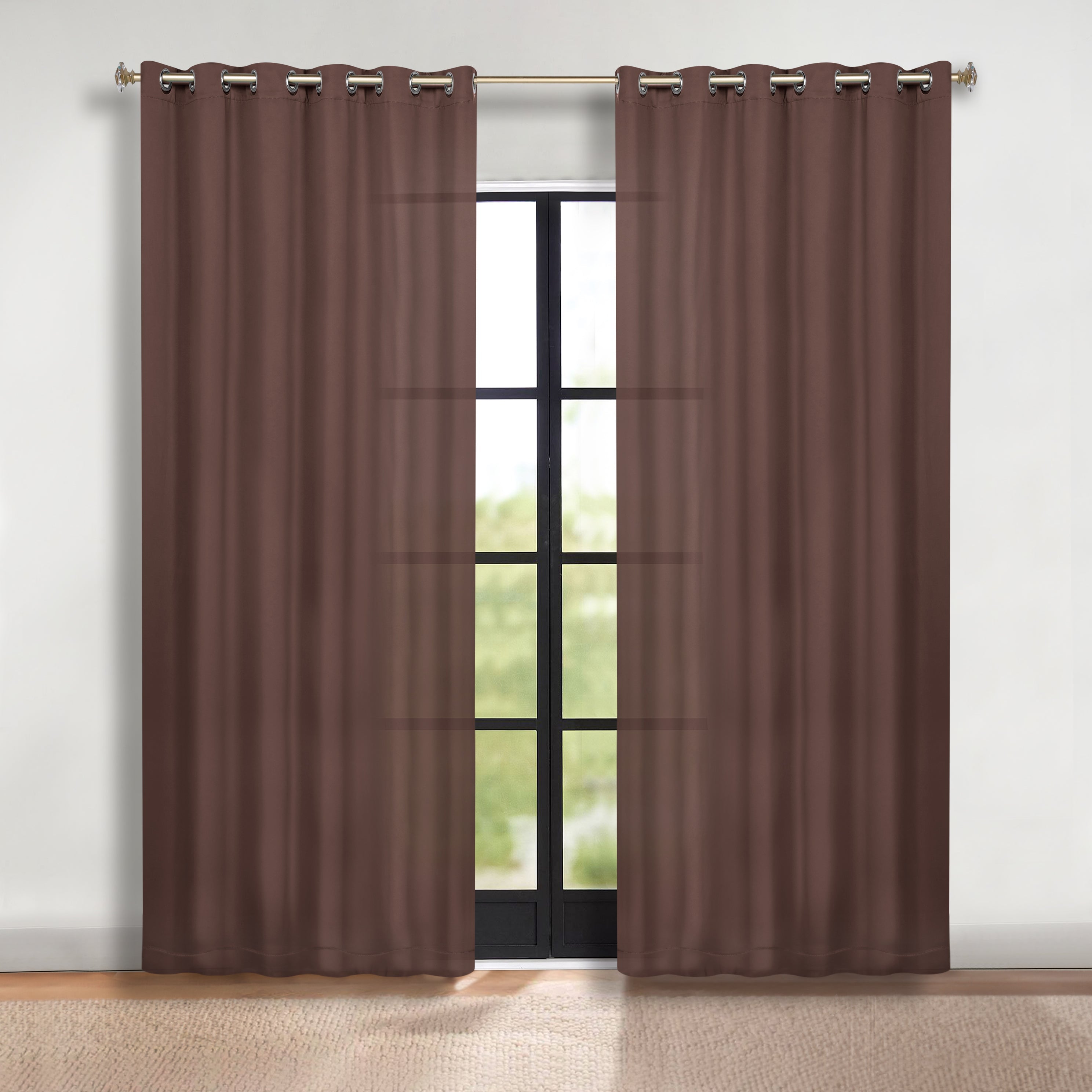 Machine Washable Blackout Curtains Set of 2 - Solid Color Room Darkening Window Treatments for Bedroom & Nursery - Blocks Light & Noise for Better Sleep