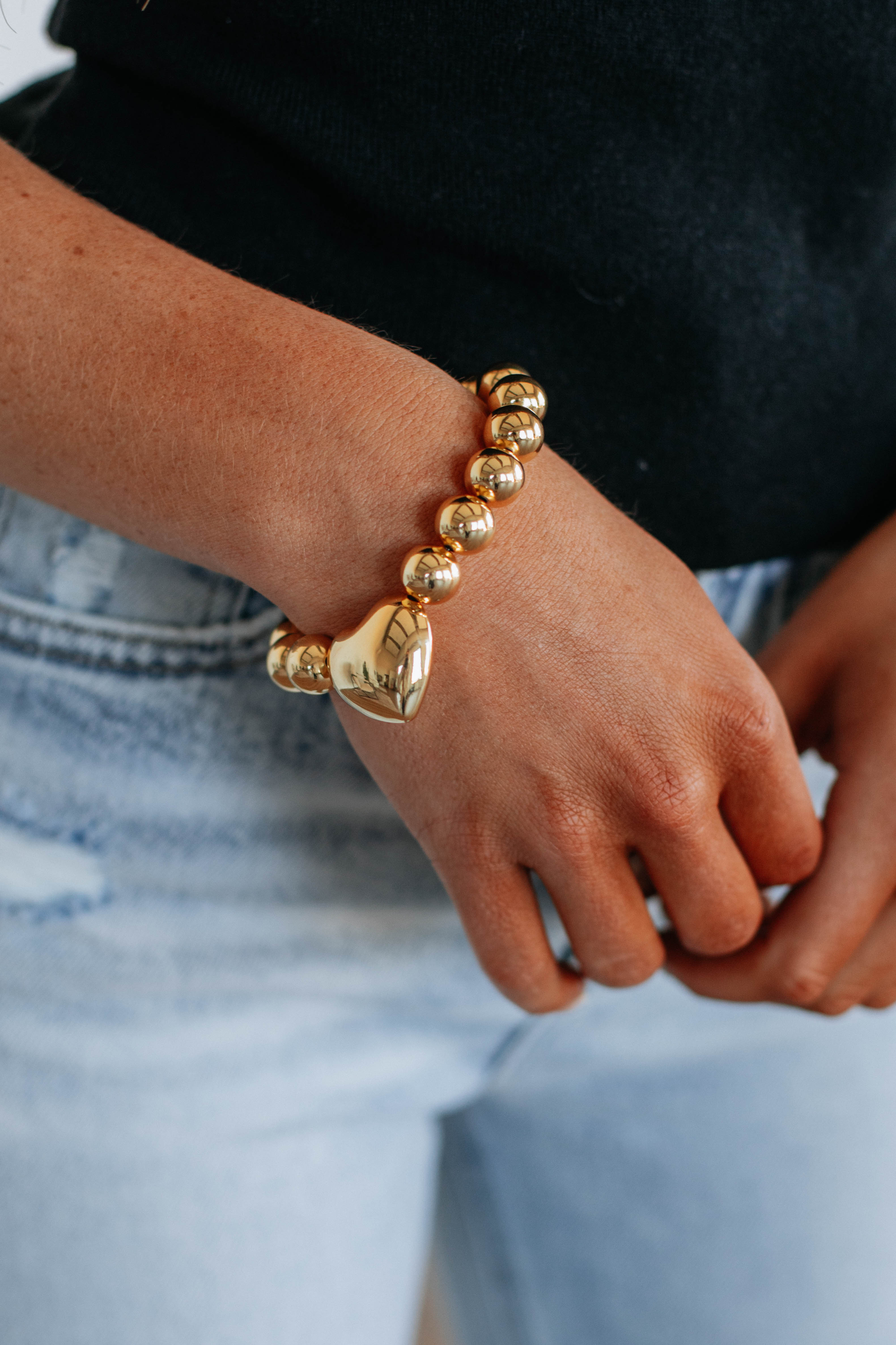 Follow Your Heart Bracelet - Adjustable Beaded Charm Bracelet for Women - Perfect for Gifts, Daily Wear & Special Occasions