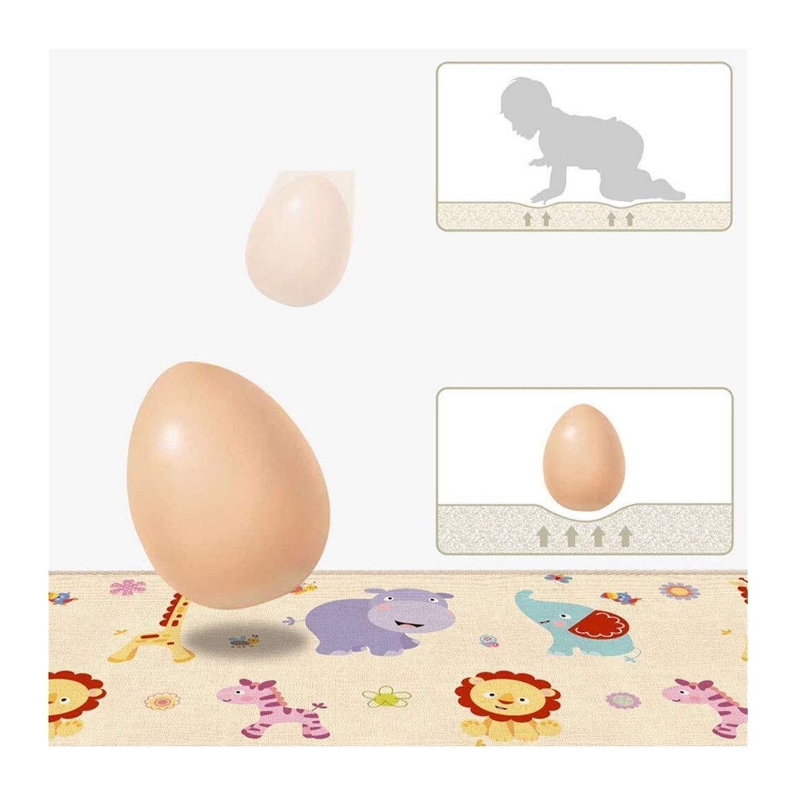 Non-Slip Baby Play Mat - Double-Sided Safety Care Mat for Crawling & Anti-Fall