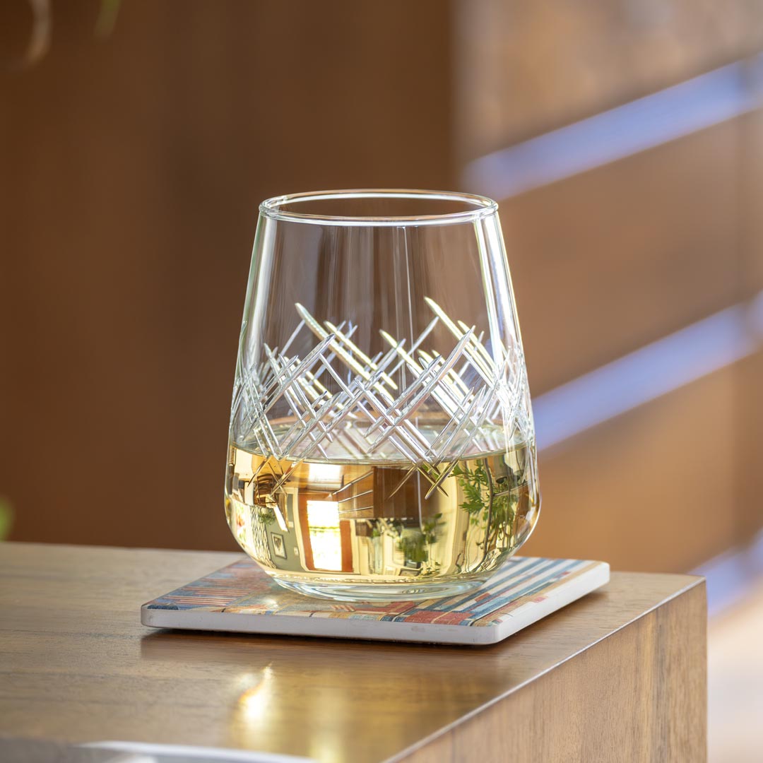 Argyle 15.75oz Stemless Wine Glasses - Set of 12 | Shatter-Resistant Crystal Clear Glassware for Red & White Wine, Cocktails, and Beverages | Perfect for Parties, Weddings, and Home Entertaining