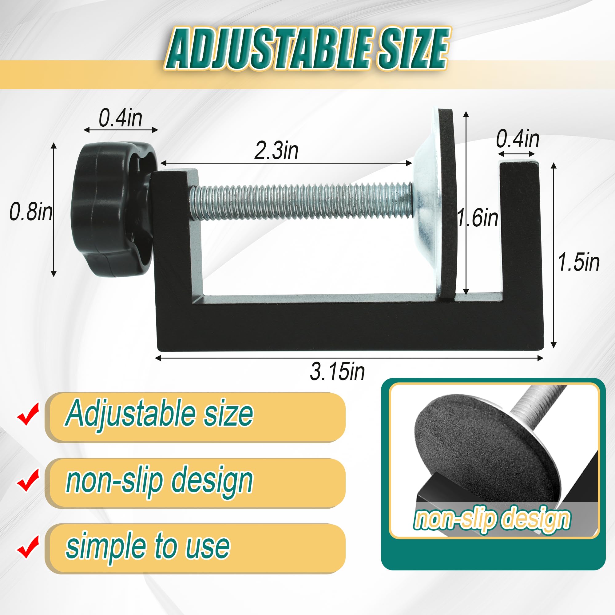 10 Pcs Adjustable Patio Furniture Clips - Heavy Duty Outdoor Wicker Sofa Connectors for Rattan Sectional & Couch - Secure Black Furniture Clamps to Keep Chairs Together - Perfect for Garden, Deck, and Poolside Use