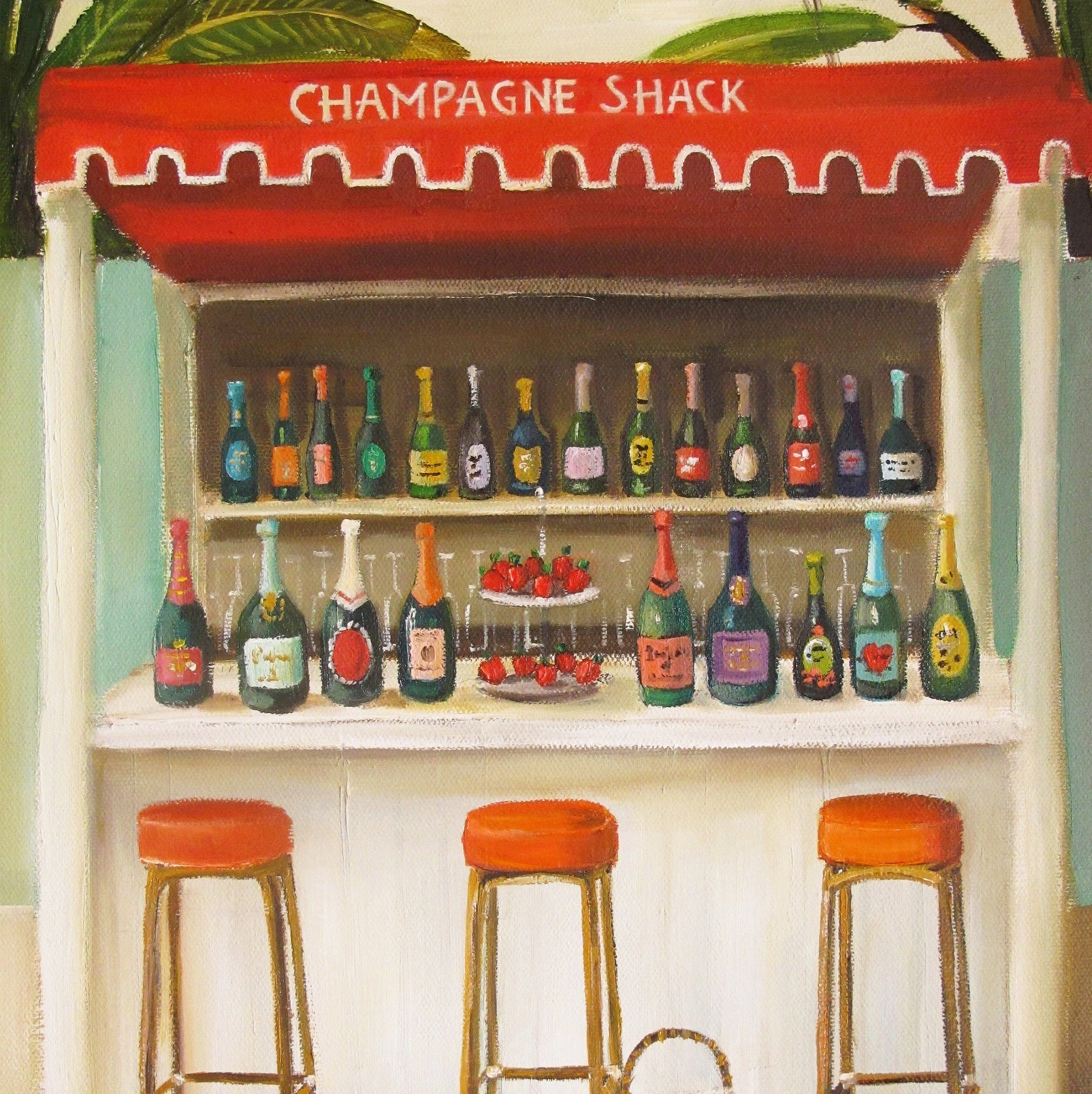 Champagne Shack Small Art Print - Elegant Wall Decor for Home, Office & Gifts | Perfect for Living Room, Bedroom & Wedding Decor
