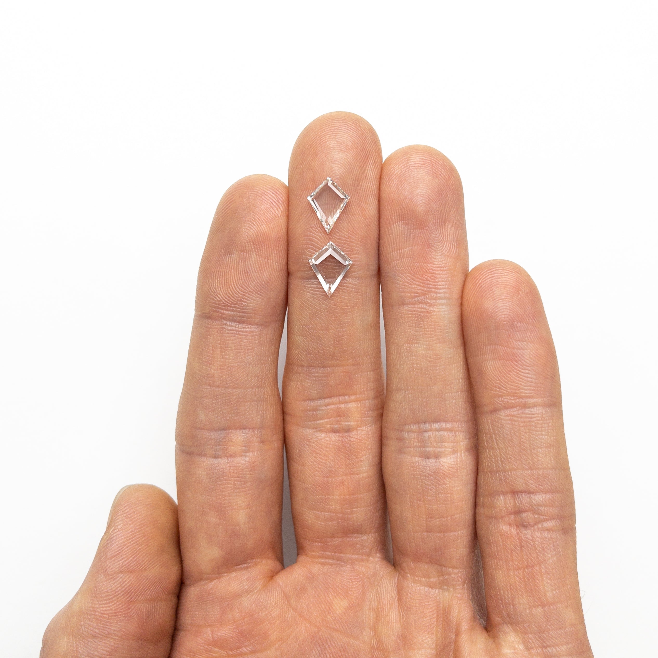 1.80cttw 2pc Kite Portrait Cut Diamond Pair - 9.73x7.33x1.82mm & 10.15x7.82x1.58mm VVS/VS D-H Color - Perfect for Engagement Rings & Anniversary Jewelry