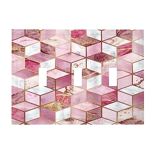 Pink Gold Marble Wall Plate
