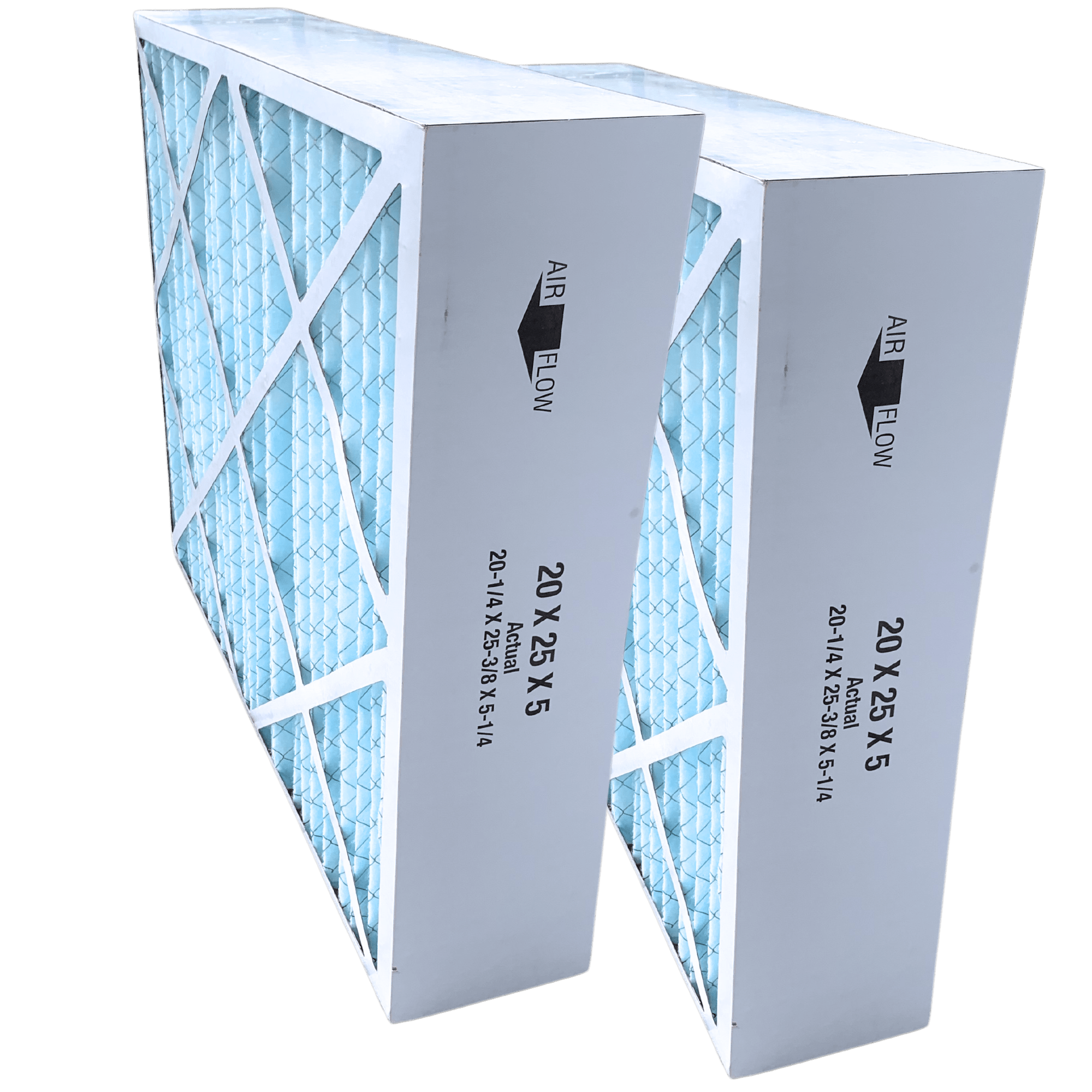 MERV 11 Replacement Furnace Air Filter - 20x25x5 Inches (Actual Size 20 1/4 x 25 3/8 x 5 1/4) - Pack of 2 - High Efficiency Dust & Allergen Reduction for Home HVAC Systems - Perfect for Allergy Sufferers and Pet Owners