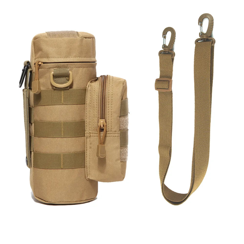 Tactical MOLLE Water Bottle Pouch with Adjustable Detachable Strap - Perfect for Hiking, Camping, and Outdoor Adventures