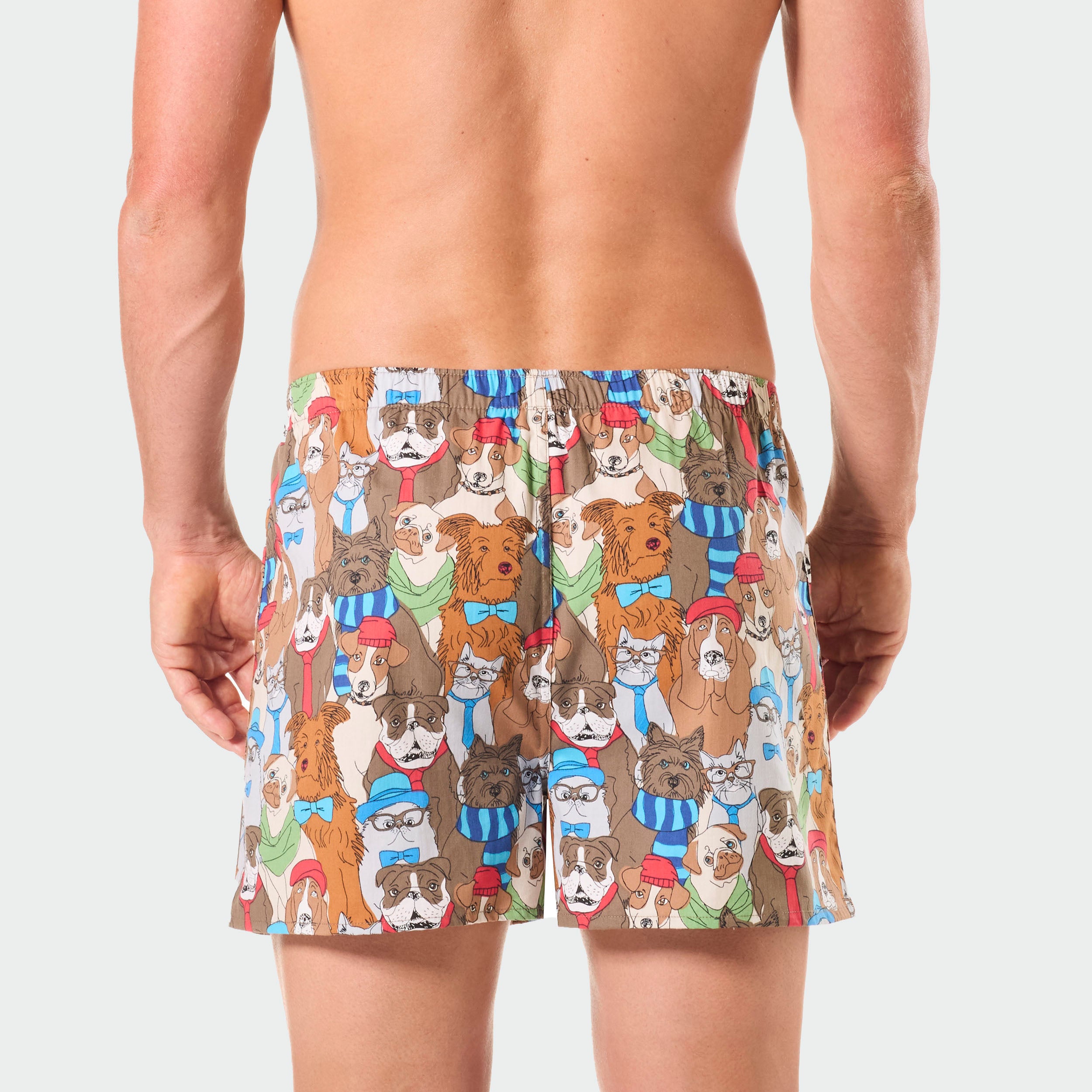 Men's Dawgs & Kittens Cotton Boxer Shorts - Soft Breathable Underwear for Casual Wear & Lounge - Multi-Pack (3/5 Pack) | Perfect for Everyday Comfort, Sleepwear & Gym