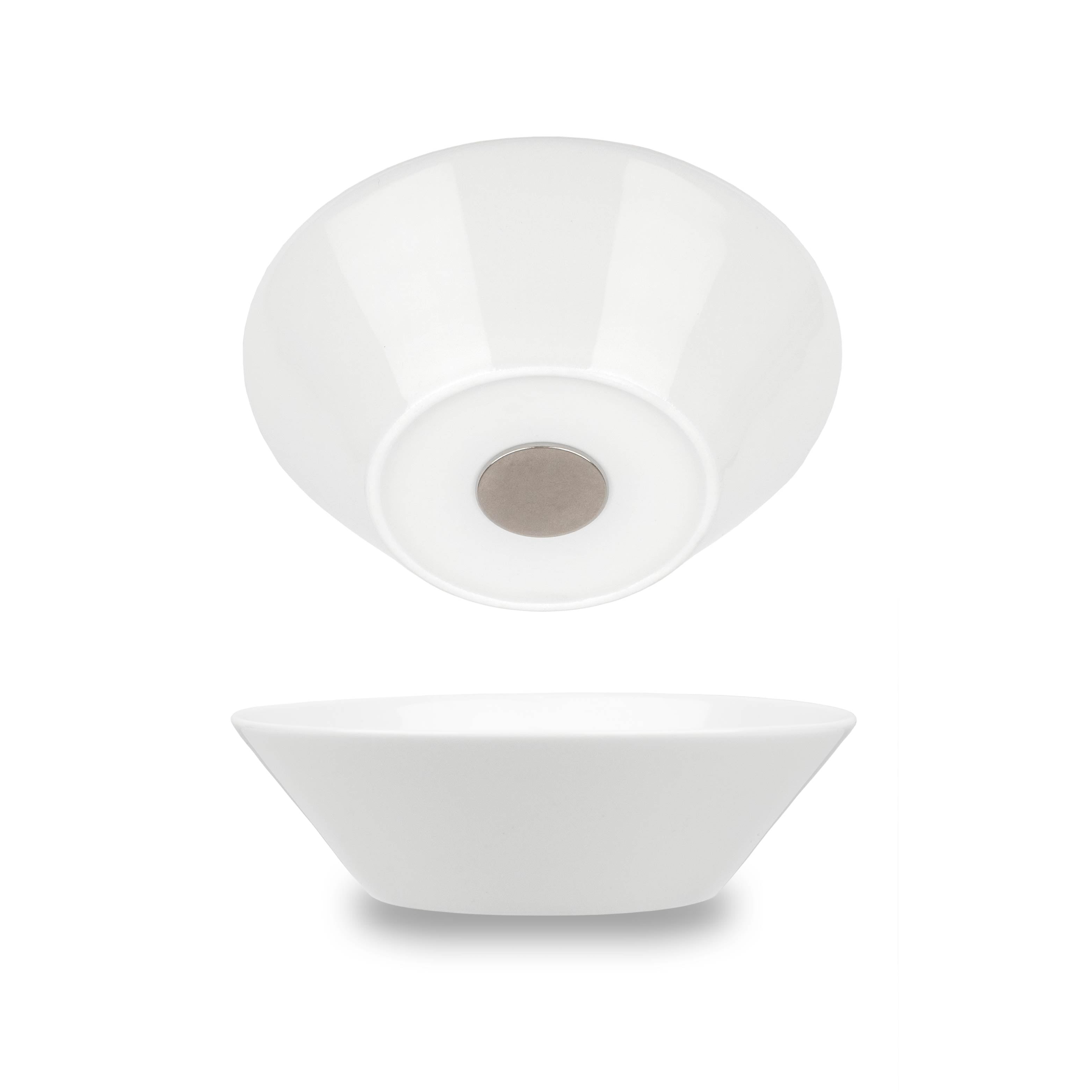 Premium Magnetic Porcelain Bowls - 16cm Set of 4 - Durable & Stylish Kitchenware for Serving, Mixing & Food Storage - Perfect for Restaurants, Home Cooking & Party Entertaining