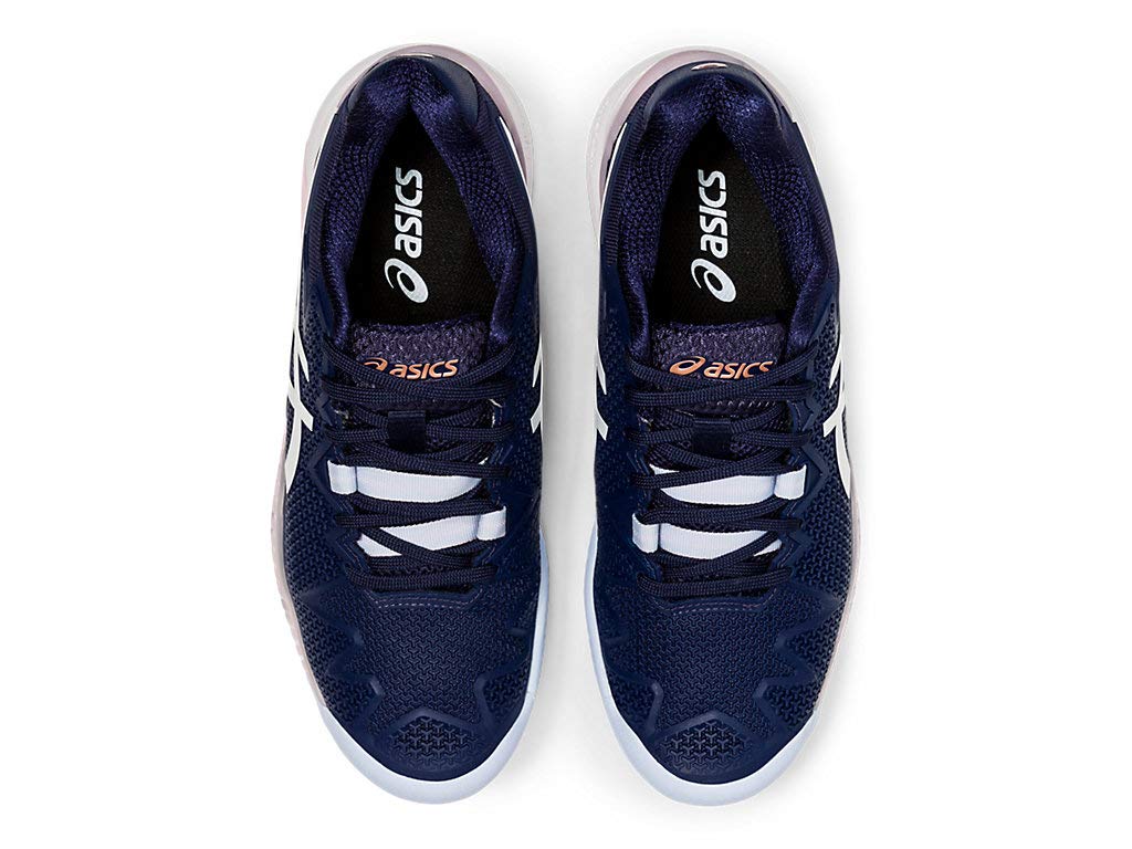 ASICS Women's Gel-Resolution 8 Clay Court Tennis Shoes - Lightweight Stability for Competitive Play on Clay Courts