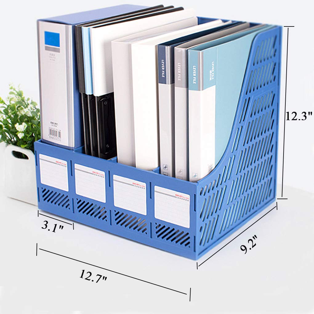 Lemical A4 Office Organizer - Letter Size File Folder Organizer with Desktop File Rack Box, Magazine Dividers & Document Storage - Perfect for Home Office, School Supplies & Office Organization