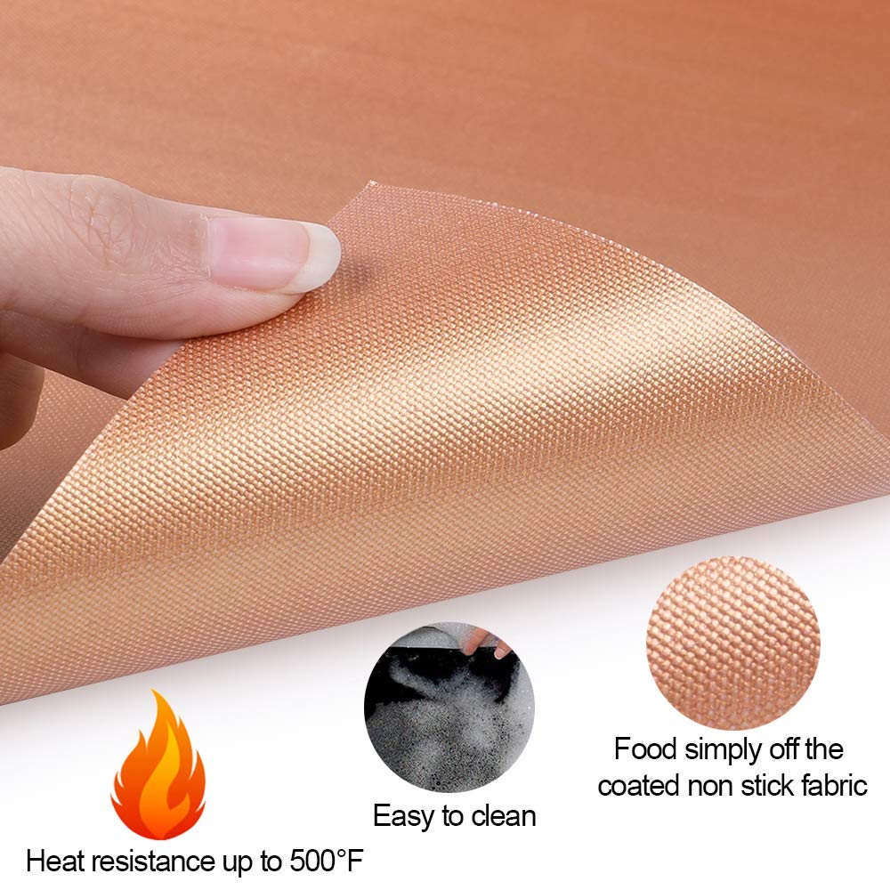 10-Pack Non-Stick Copper Grill & Baking Mats - 13