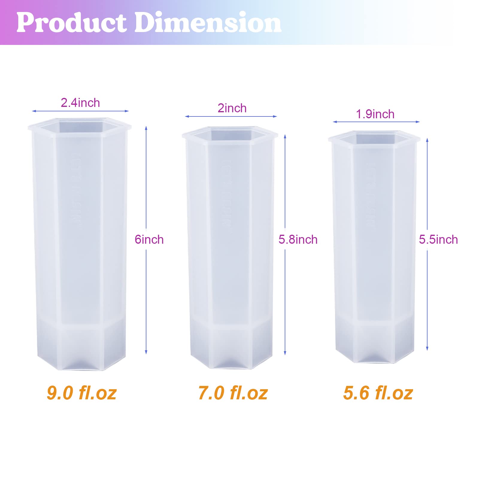 Premium LET'S RESIN Crystal Tower Silicone Molds Set - 3 Sizes Large Epoxy Resin Molds for DIY Flower Preservation, Faux Quartz Healing Crystals, Home Decor - Perfect for Wedding Centerpieces, Spa Decorations & Spiritual Healing Spaces