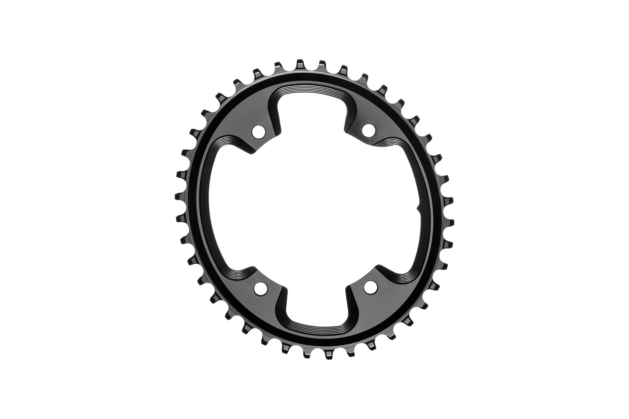 AbsoluteBlack Oval 1x Chainring 110x4 BCD with Bolts - High-Performance Bike Chainring for MTB, Road & Gravel Cycling - Perfect for Upgrading Your Bicycle Drivetrain