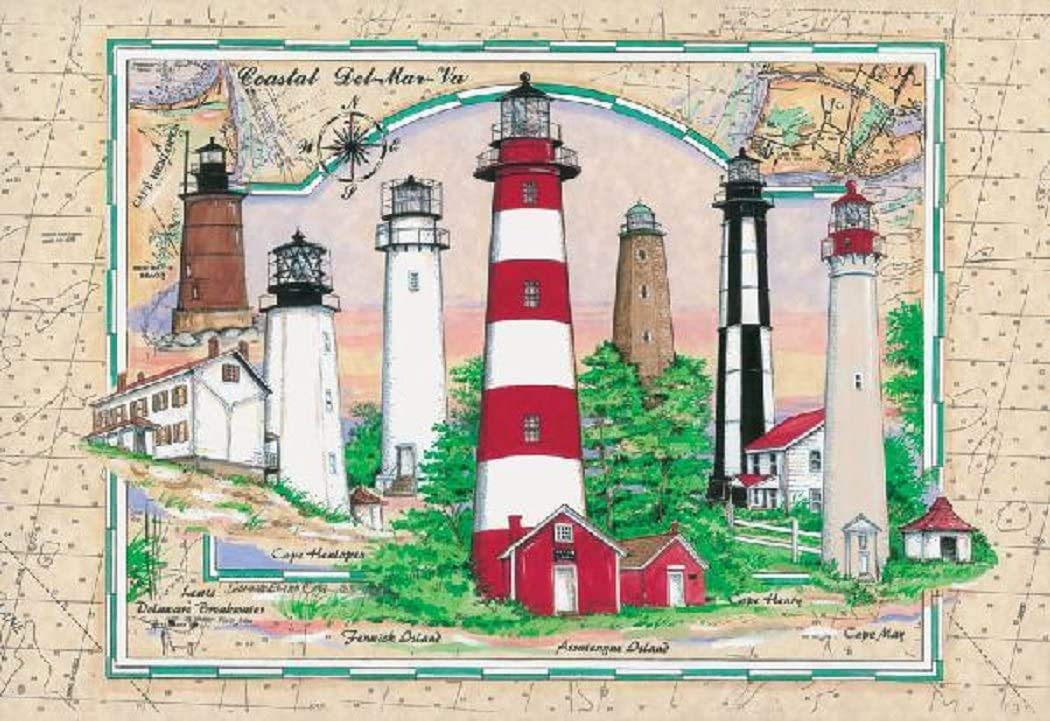 Donna Elias Coastal Del-Mar-Va 1000 Piece Jigsaw Puzzle - Heritage Collection - Perfect for Family Game Nights, Relaxation & Home Decor