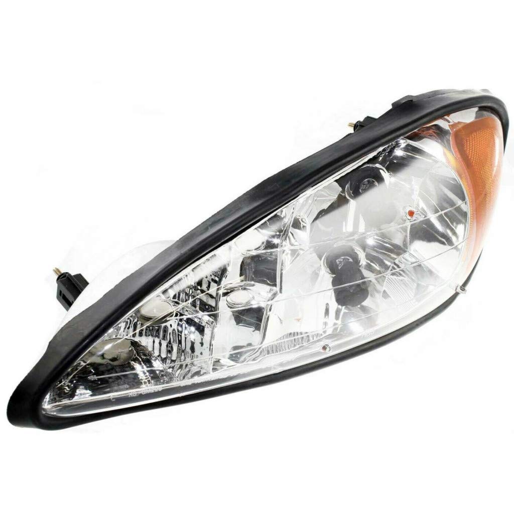 1999-2005 Pontiac Grand AM Headlight Assembly Pair - Driver & Passenger Side (GM2502196 GM2503196) Replacement for 22672207 22672208 - Perfect for Night Driving & Vehicle Restoration Projects