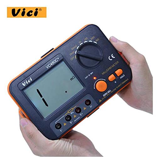 VC480C+ Digital Milli-Ohm Meter - 4-Wire Micro Ohm Resistance Tester with High Accuracy for Electronics, Automotive & Industrial Testing | Perfect for Circuit Boards, Battery Contacts & Electrical Components