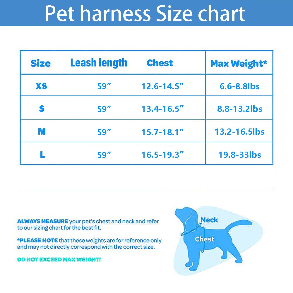 No-Pull Adjustable Mesh Cat & Small-Medium Dog Harness with Leash - Step-in Vest for Puppies & Small Breeds - Comfortable Walking Pet Harness Set for Daily Walks, Hiking & Outdoor Adventures