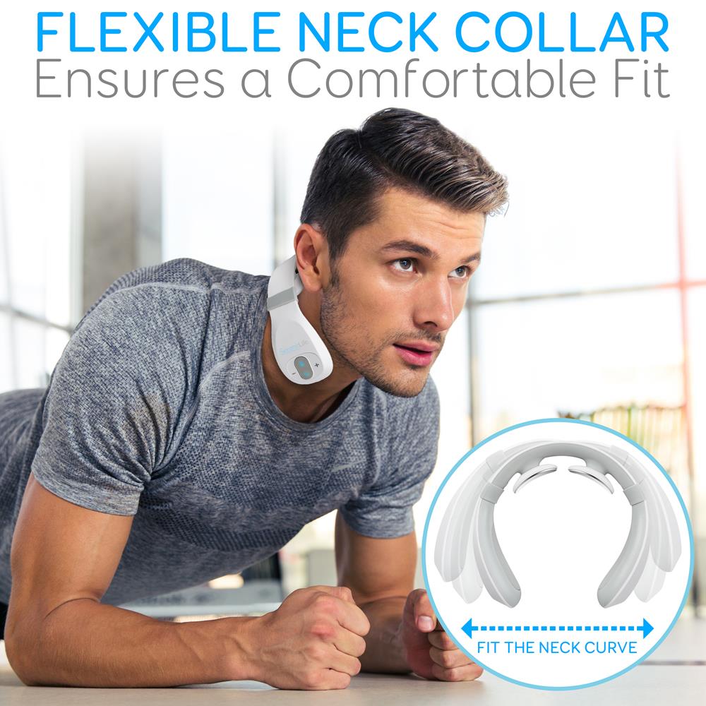 Smart Neck Massager for Pain Relief - Rechargeable Shiatsu Massage with Heat - Perfect for Office, Travel & Home Use
