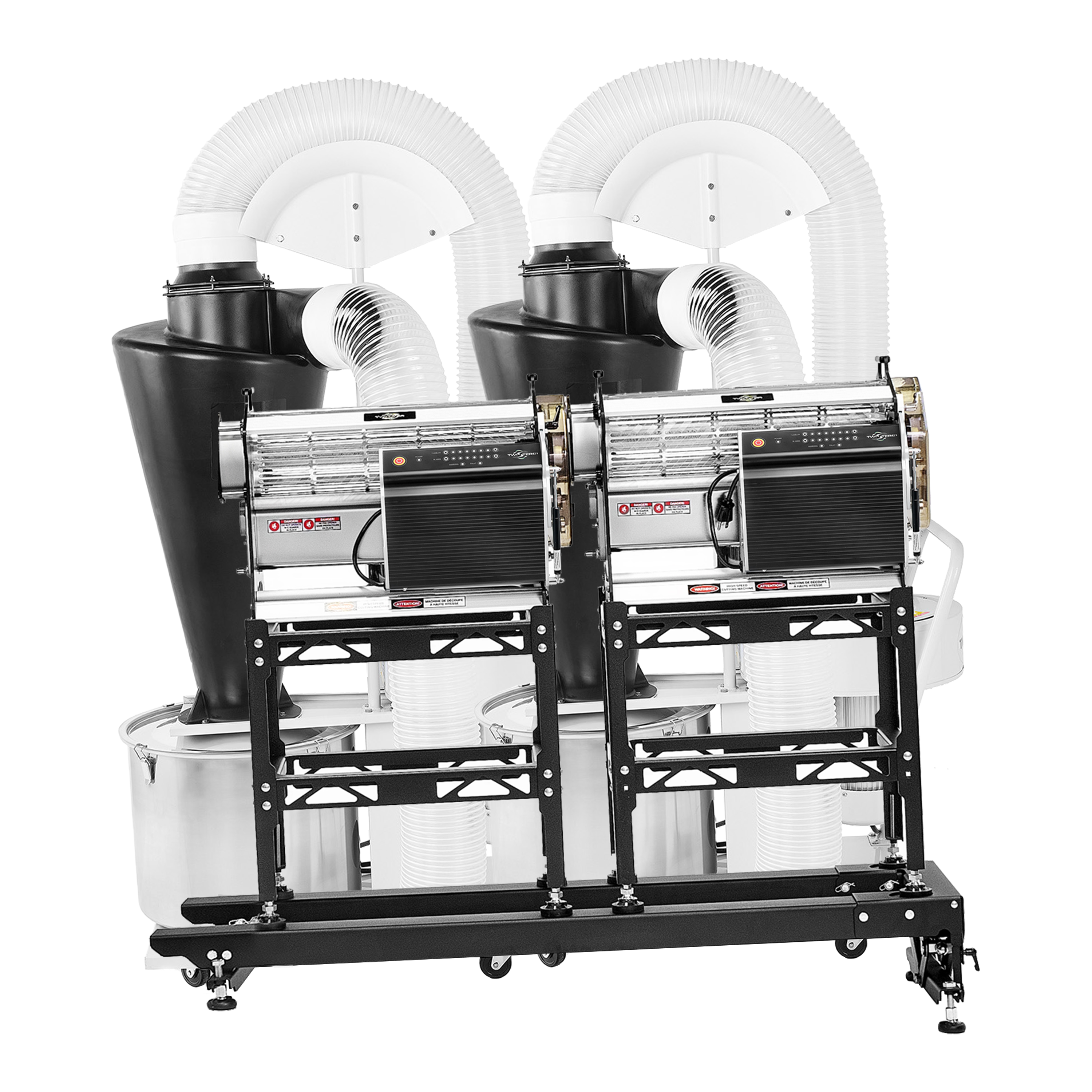 Twister T4 Variable Speed Tandem Bud Trimming Machine with Trim Saver System - Perfect for Commercial Cannabis Harvesting & Processing