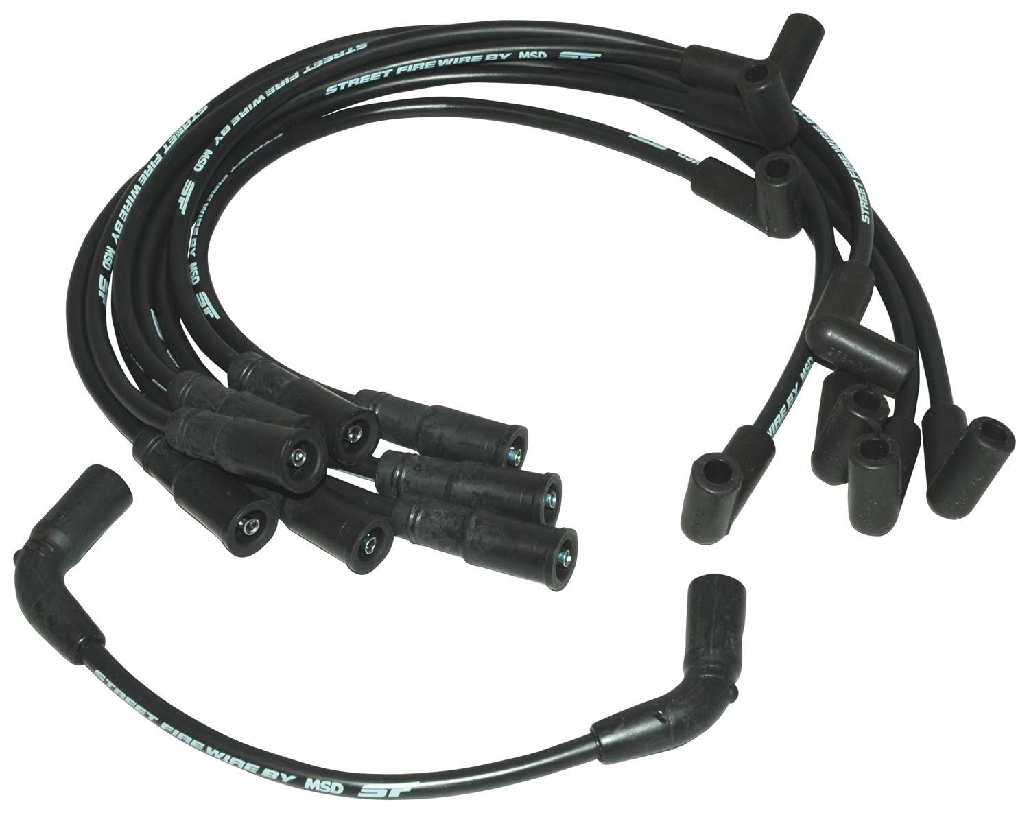 MSD Street Fire 5575 Spark Plug Wire Set - High Performance Ignition Wires for Chevy, Ford, Dodge - Perfect for Racing, Street Performance & Engine Upgrades