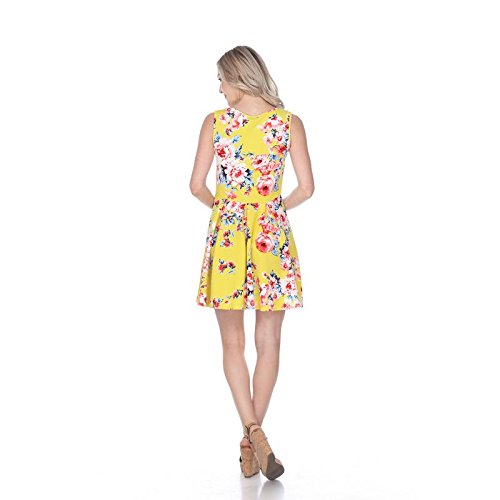 Mili Rose Print Fit and Flare Dress - Sleeveless Scoop Neck Sundress for Women | Summer Beach Dress, Garden Party Outfit, Casual Daywear