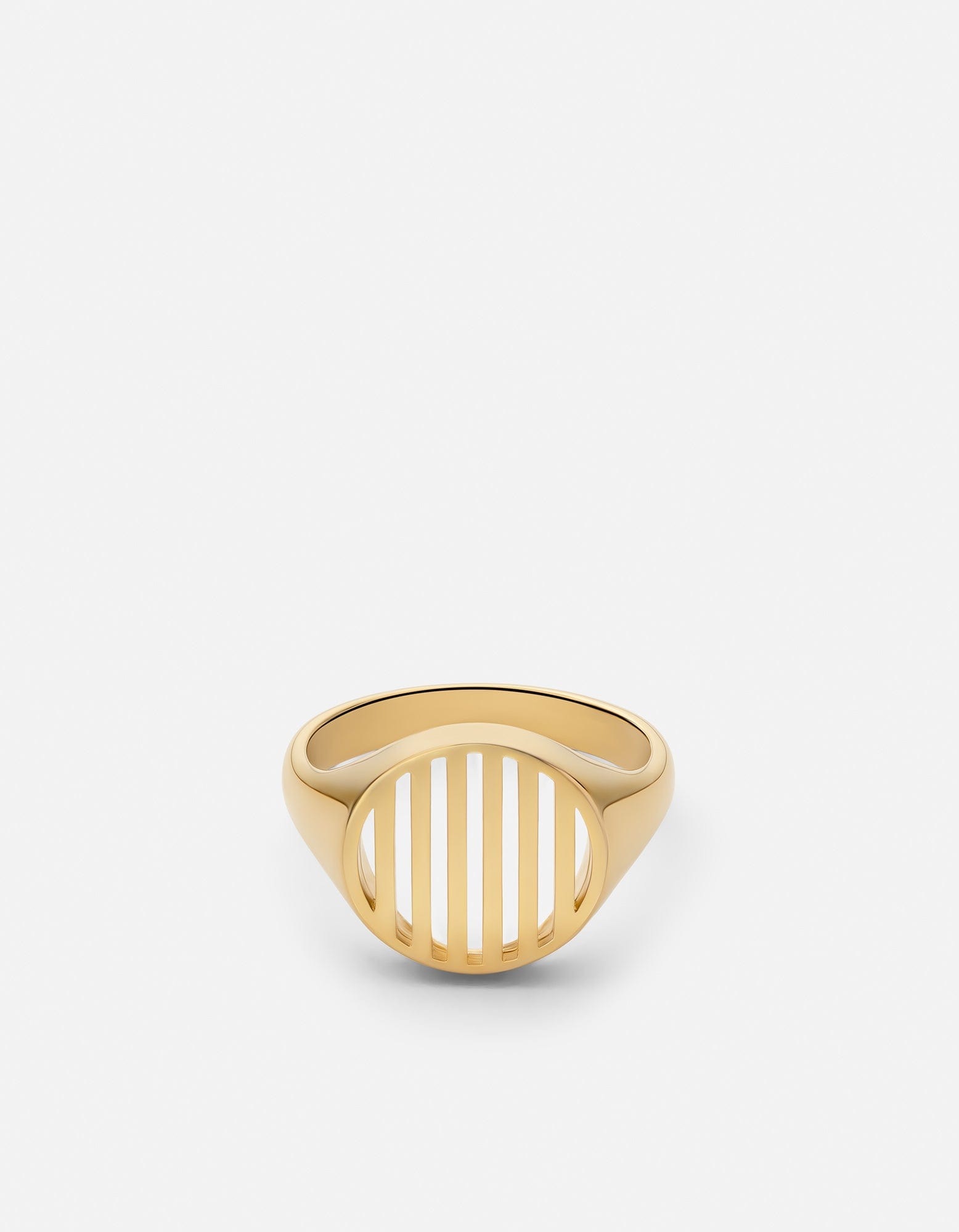 14K Gold Vermeil Row Ring - Elegant Stackable Minimalist Ring for Women - Perfect for Everyday Wear, Gifts & Special Occasions