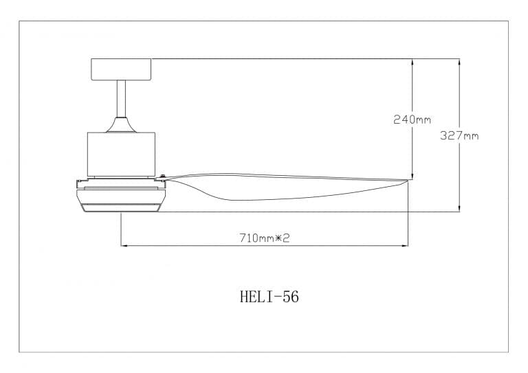 Fanco Heli 56 DC Ceiling Fan with Remote Control - Ultra Quiet, Energy Efficient Modern Ceiling Fan for Bedroom, Living Room & Office - Perfect for Home Cooling and Air Circulation