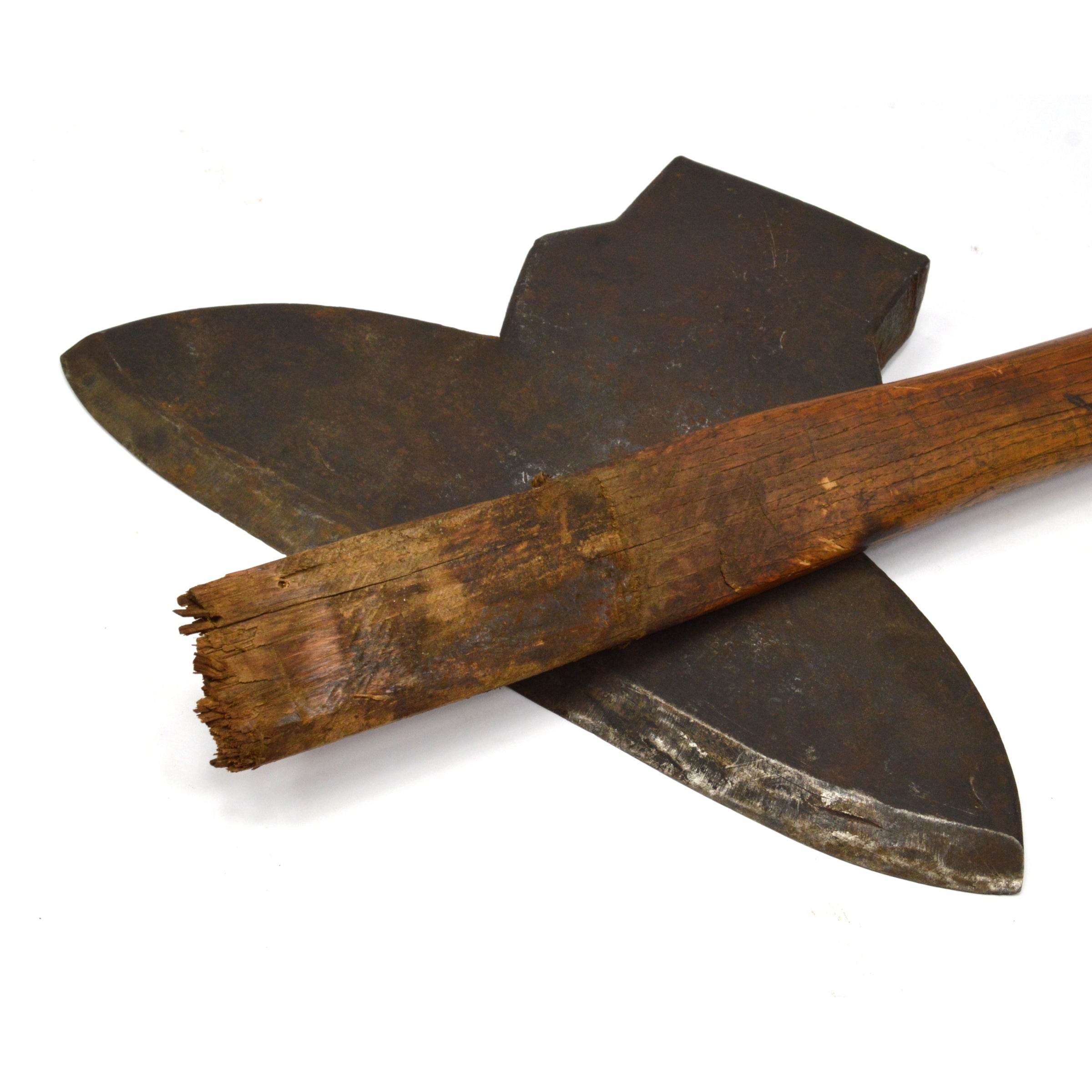 Vintage Broad Hewing Axe with Partial Makers Mark - Michigan Pattern 13
