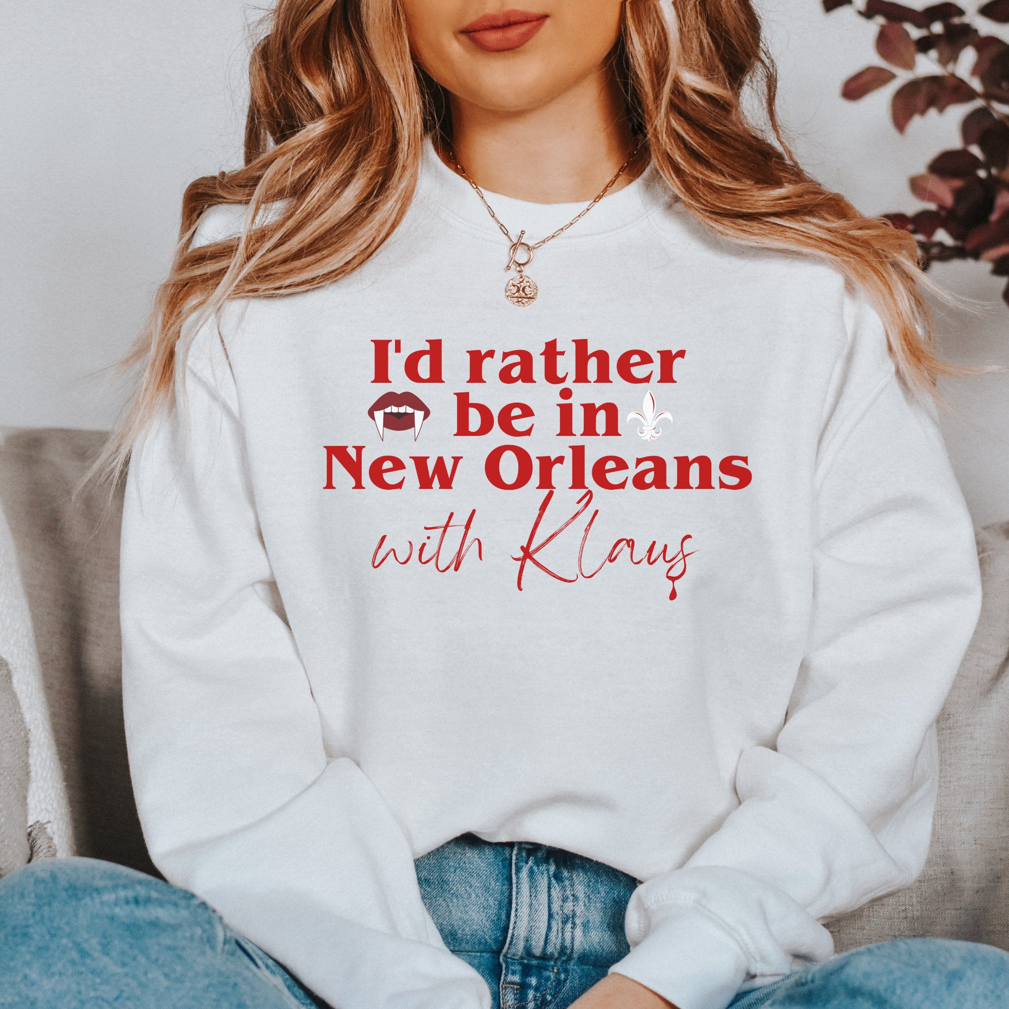 Klaus Mikaelson Sweatshirt | The Vampire Diaries TVD Fan Merch | Always & Forever Pullover | Perfect Gift for Vampire Diaries Lovers | Great for Christmas, Cosplay, and TV Show Themed Parties