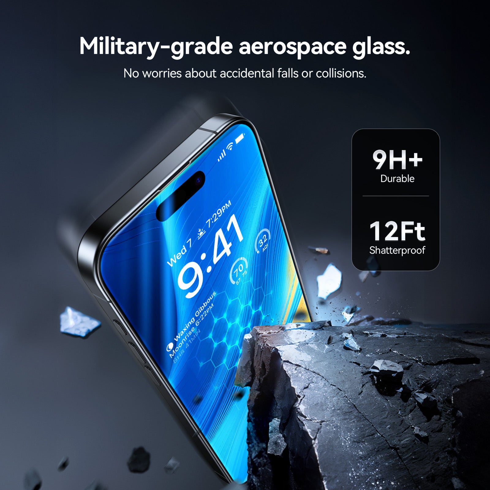 GlassGo Privacy Screen Protector for iPhone 16 Pro - Anti-Spy Tempered Glass with HD Clarity & Easy Installation - Perfect for Office, Banking & Public Use