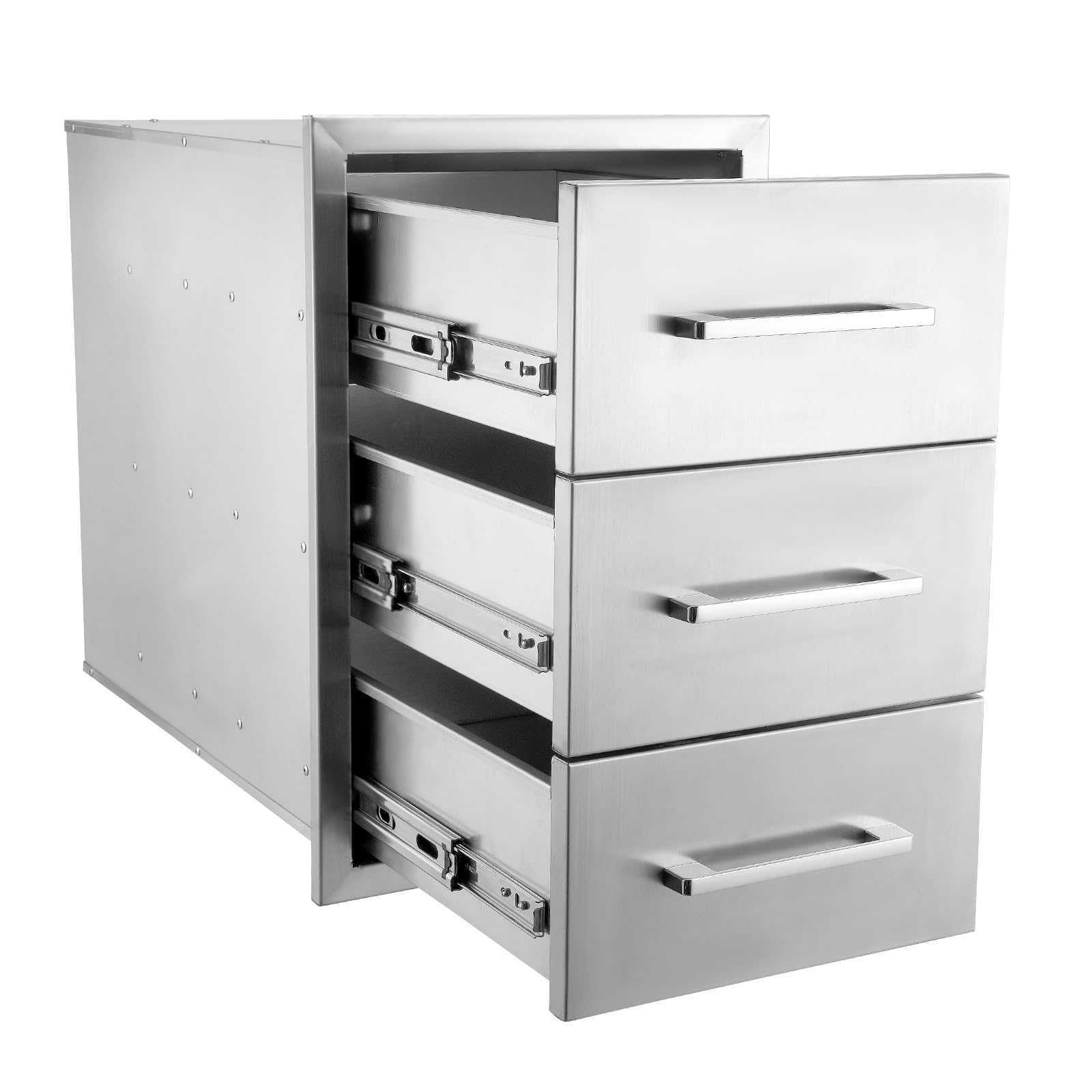 Stainless Steel Triple Access Outdoor Kitchen Drawers 14