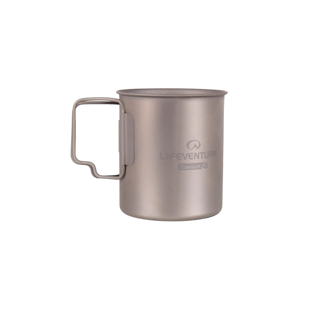 Lifeventure Titanium Camping Mug 400ml - Lightweight & Durable Outdoor Coffee Cup for Hiking, Backpacking & Travel