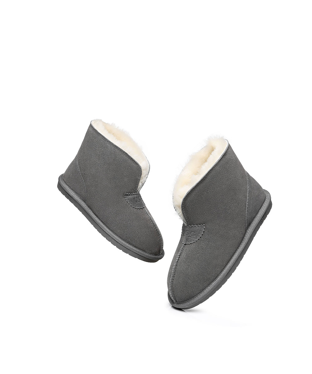 Men's Hushly UGG Slippers - Cozy Sheepskin Indoor/Outdoor House Shoes for Winter Comfort - Perfect for Home, Office & Travel