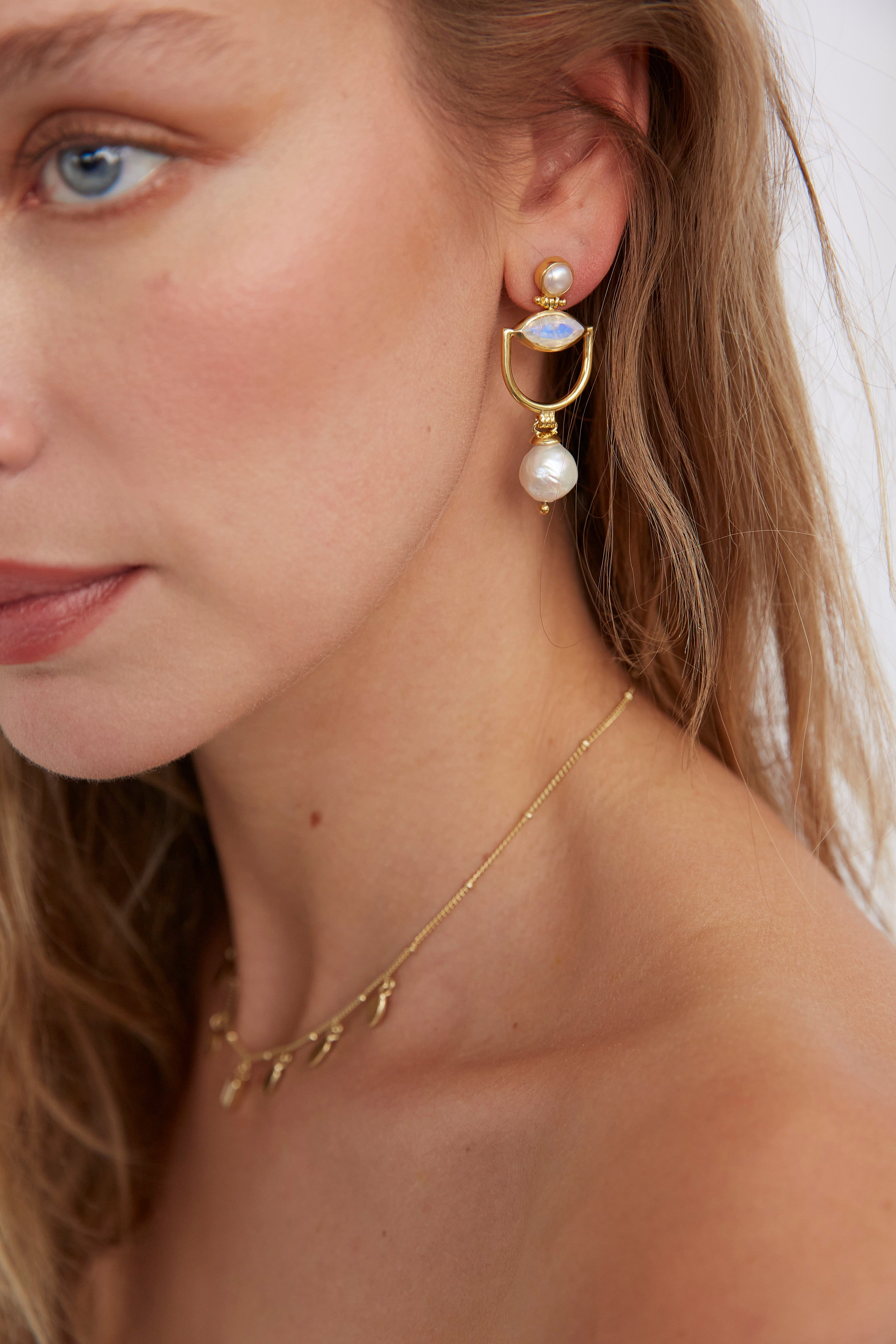 Amelie 14K Gold Earrings for Women - Elegant Hoop & Stud Earrings for Daily Wear, Gift, Party & Wedding