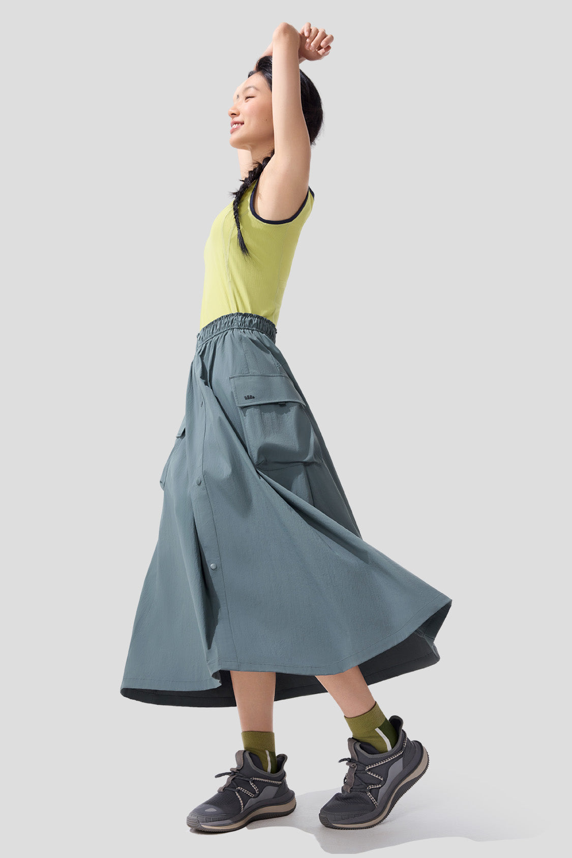 Explorer Women's Water Resistant UPF50+ Parachute Skirt - Outdoor Hiking, Travel & Adventure Wear for Active Lifestyles