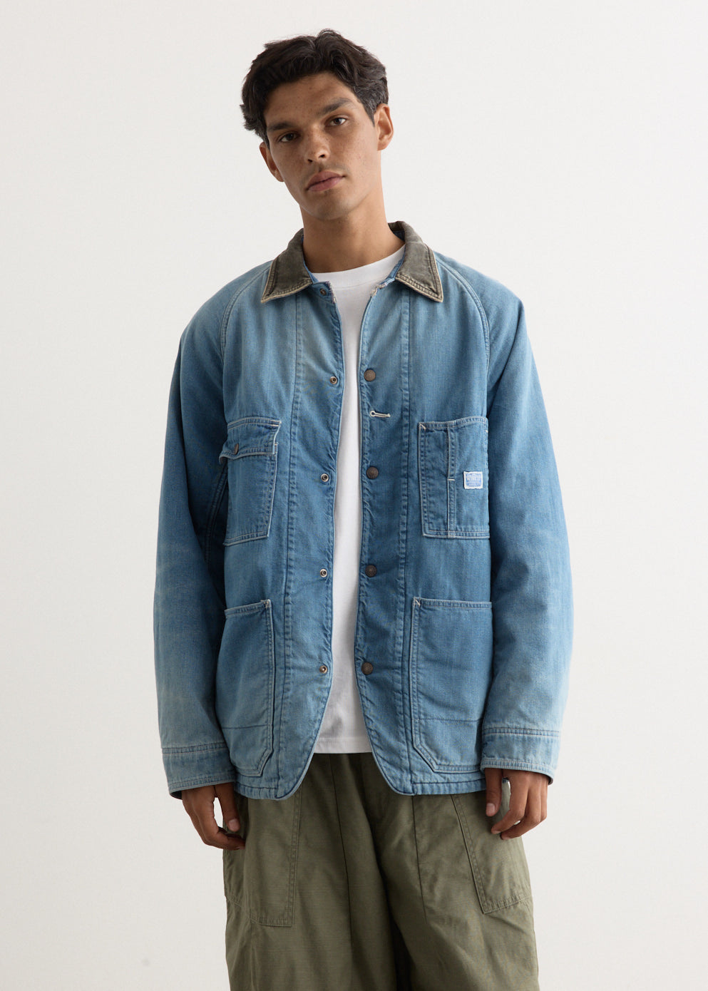 8oz Denim Lined Cactus Coverall for Men - Heavy Duty Work Jumpsuit with Chest Pockets - Ideal for Construction, Farming & Outdoor Activities