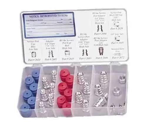 A/C Retrofit Pro Service Assortment Kit 2662 - Complete HVAC Repair Kit for Car & Truck Air Conditioning Systems - Perfect for Mechanics & DIY Auto Maintenance