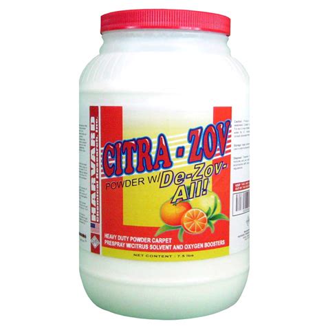 CitraZov Powder Pre-Spray Case (4 x 7.5lb Jars) - Professional Enzyme Cleaner for Carpet & Upholstery Stain Removal - Ideal for Home, Office & Commercial Cleaning
