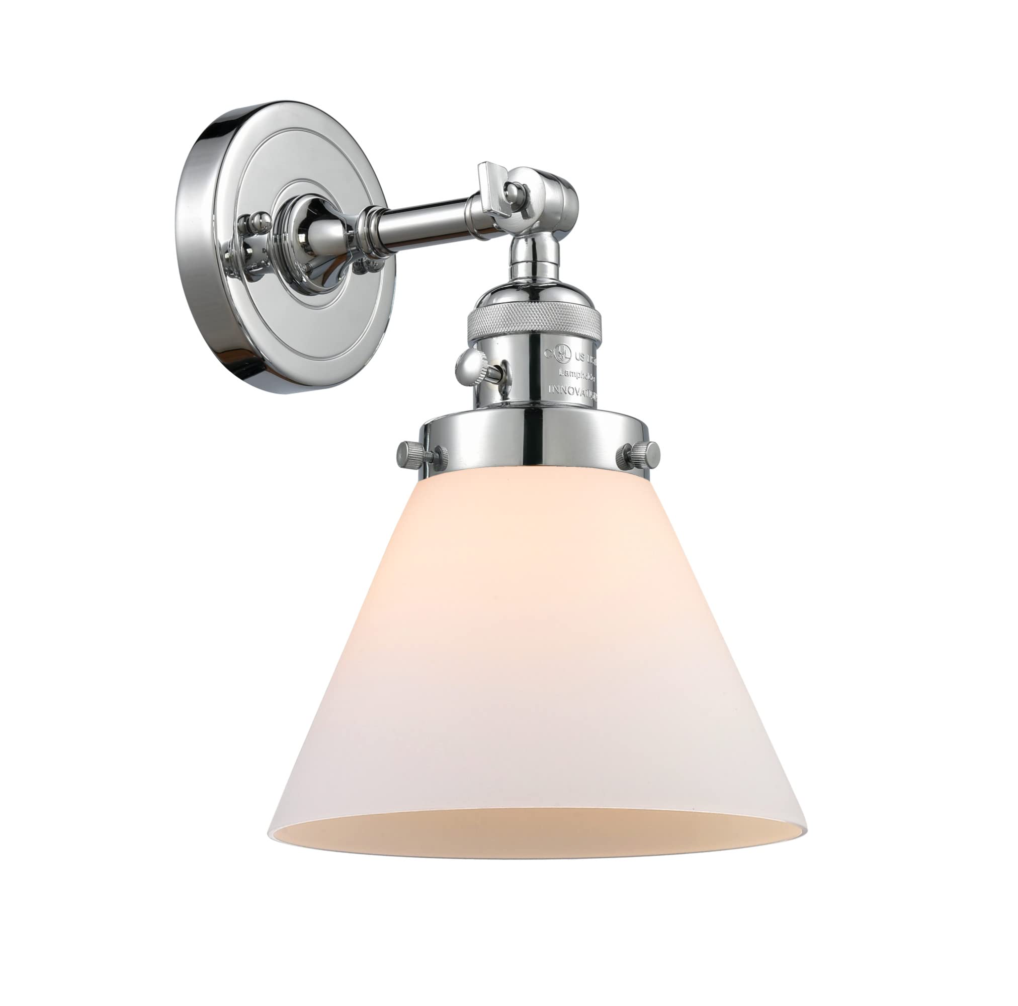 Innovations 203SW-PC-G41 Single Light Wall Sconce with High-Low-Off Switch in Polished Chrome - Perfect for Bedroom, Hallway, and Entryway Lighting