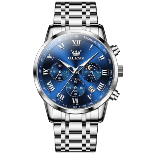 sliver band blue face-5529G