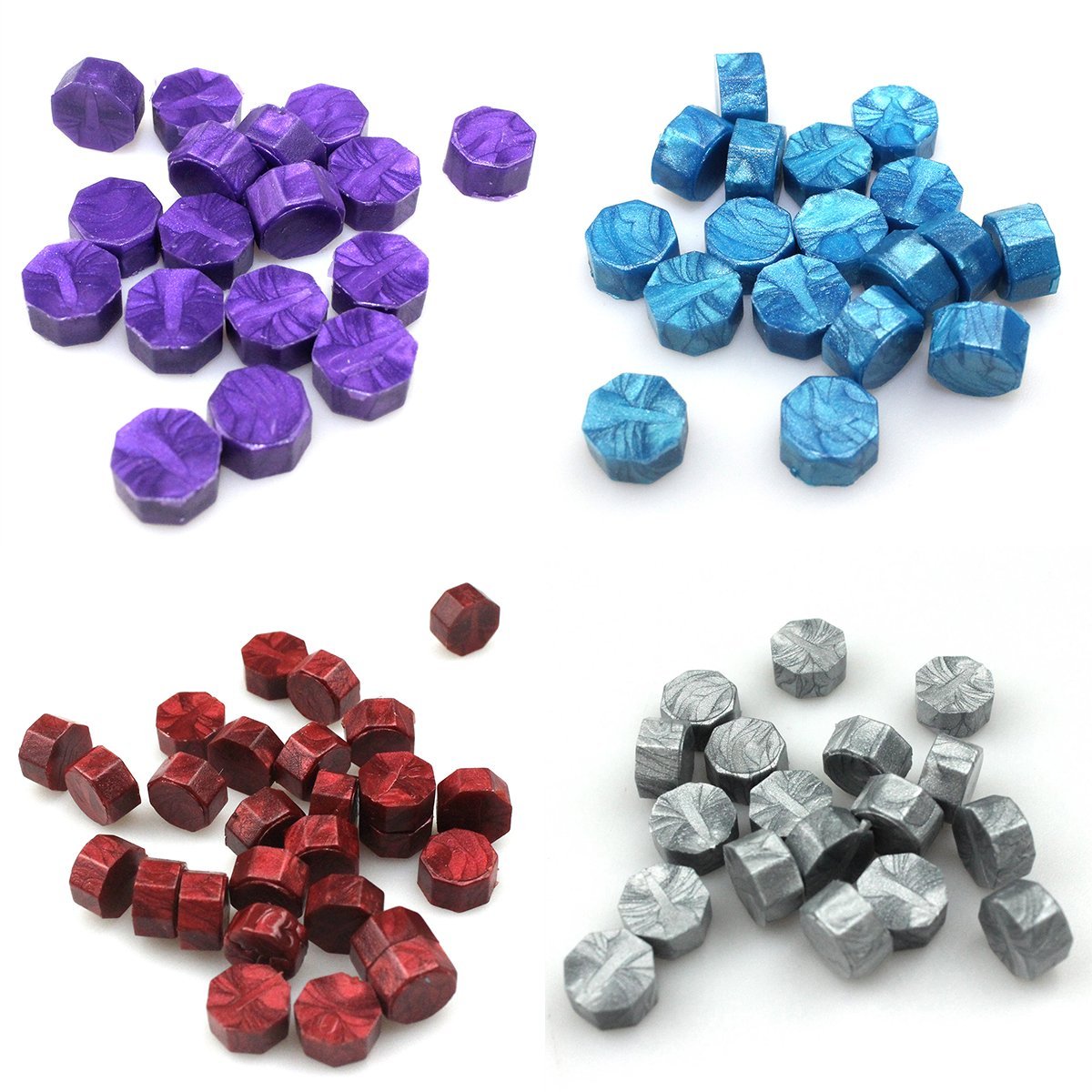 ROSENICE 100pcs Assorted Color Wax Seal Sticks - Octagon Sealing Wax Beads for DIY Wax Seal Stamp Kit, Perfect for Wedding Invitations, Gift Wrapping & Scrapbooking