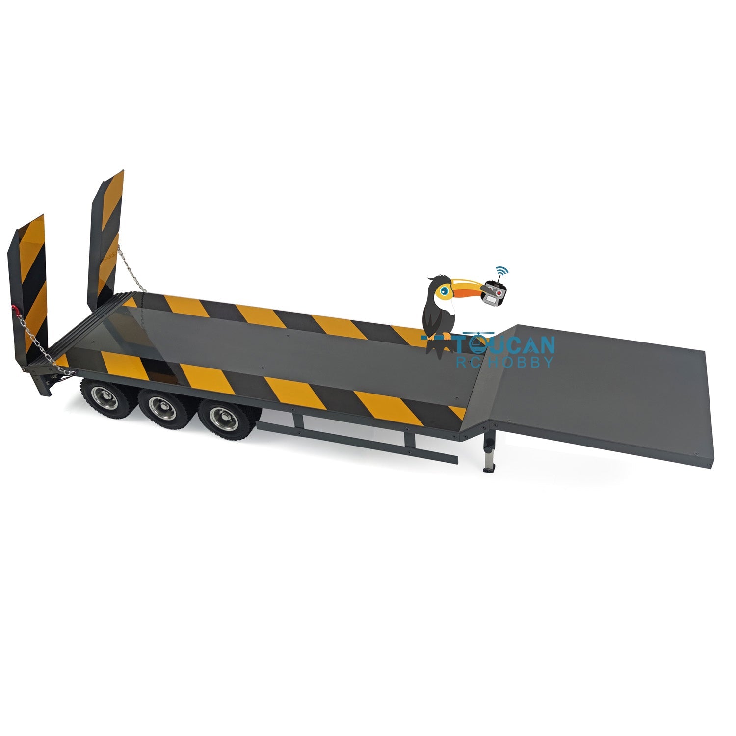 Heavy Duty Gooseneck CNC 3-Axle Trailer Metal Tail Light Support Leg for 1/14 LESU RC Tractor & Remote Control Truck Models - Perfect for RC Construction Vehicle Simulation and Display Scenes