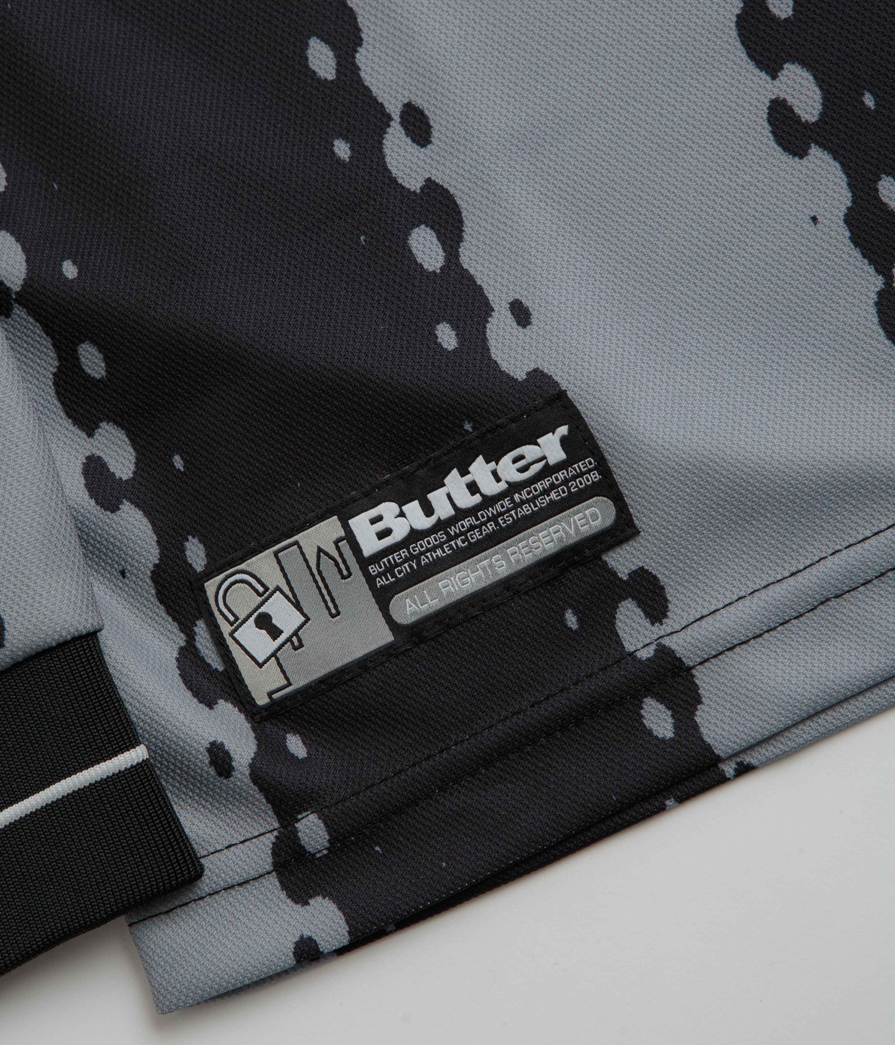 Butter Goods All City Long Sleeve Jersey - Black & Charcoal | Men's Streetwear Fashion | Perfect for Urban Cycling & Casual Wear