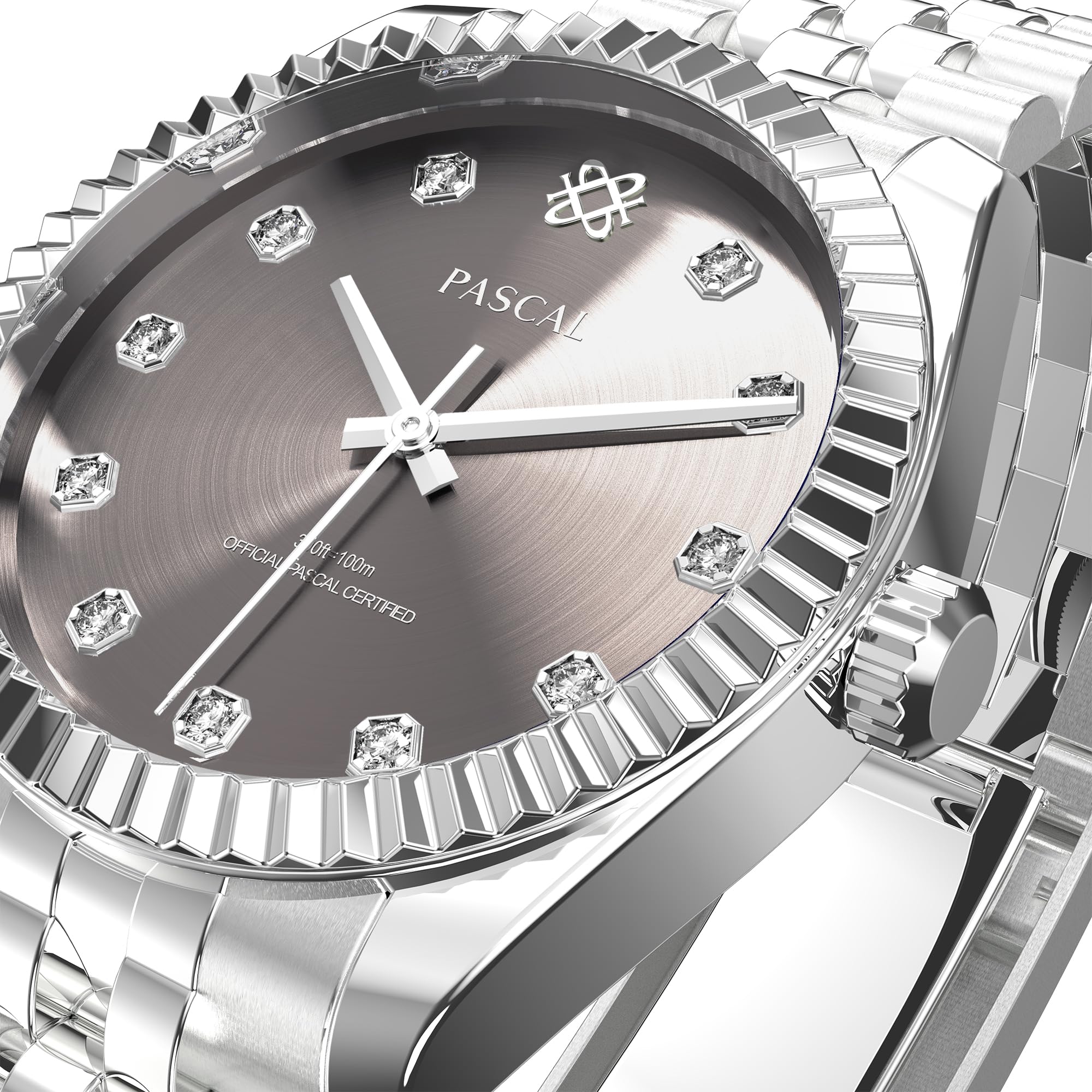 PASCAL Women's Quartz Wristwatch with Adjustable Bracelet, Crystal Accents, 300 Feet Waterproof - Perfect for Everyday Wear, Office, and Special Occasions