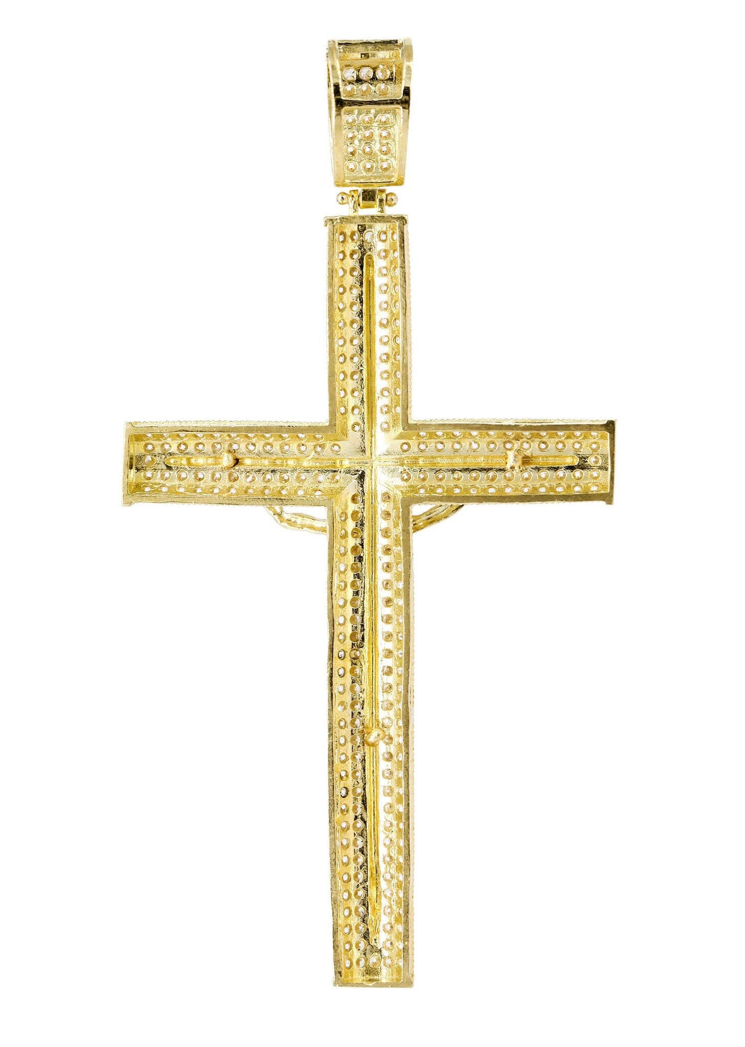 10K Gold Cross Pendant for Women & Men - 9.1 Grams Religious Jewelry - Perfect for Baptism, First Communion, Confirmation & Everyday Wear