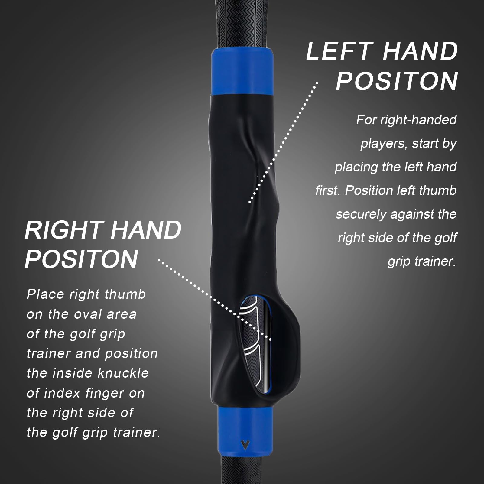 Golf Grip Trainer - Improve Hand Position & Swing Technique | Golf Practice Aid for Beginners & Pros | Perfect for Driving Range & Home Practice