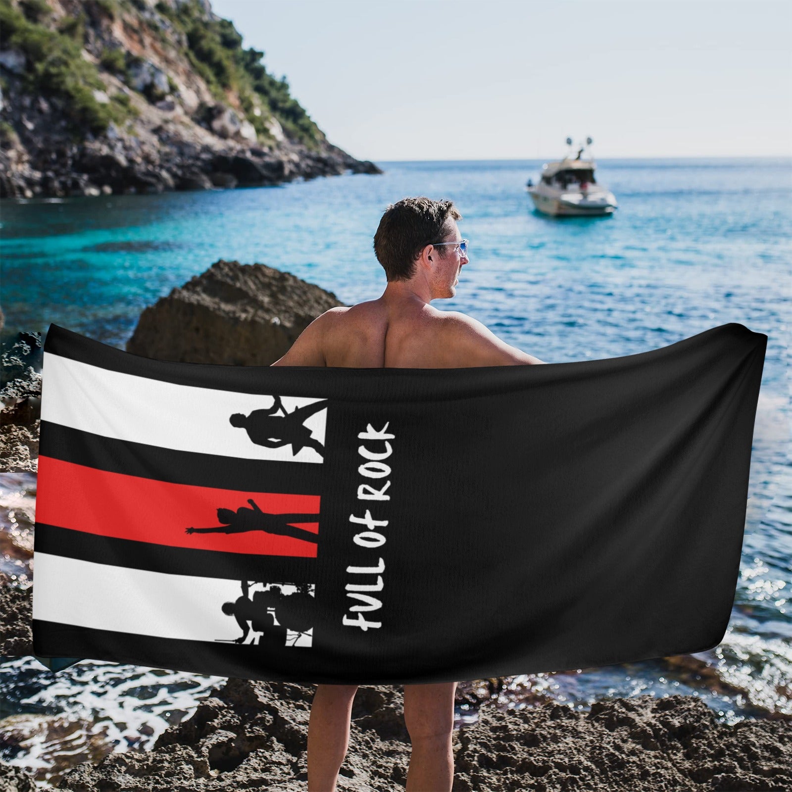 Premium Full of Rock Beach Towel - Soft, Absorbent & Quick-Drying - Perfect for Pool, Beach, and Outdoor Adventures